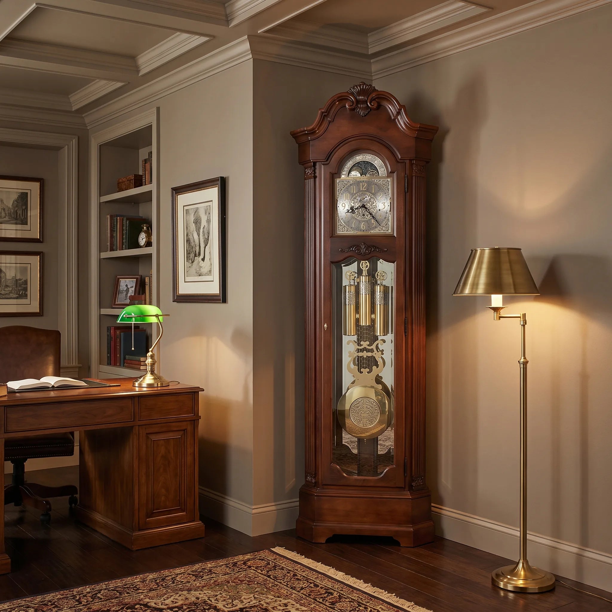 Celine Corner Grandfather Clock (Non-Distressed)