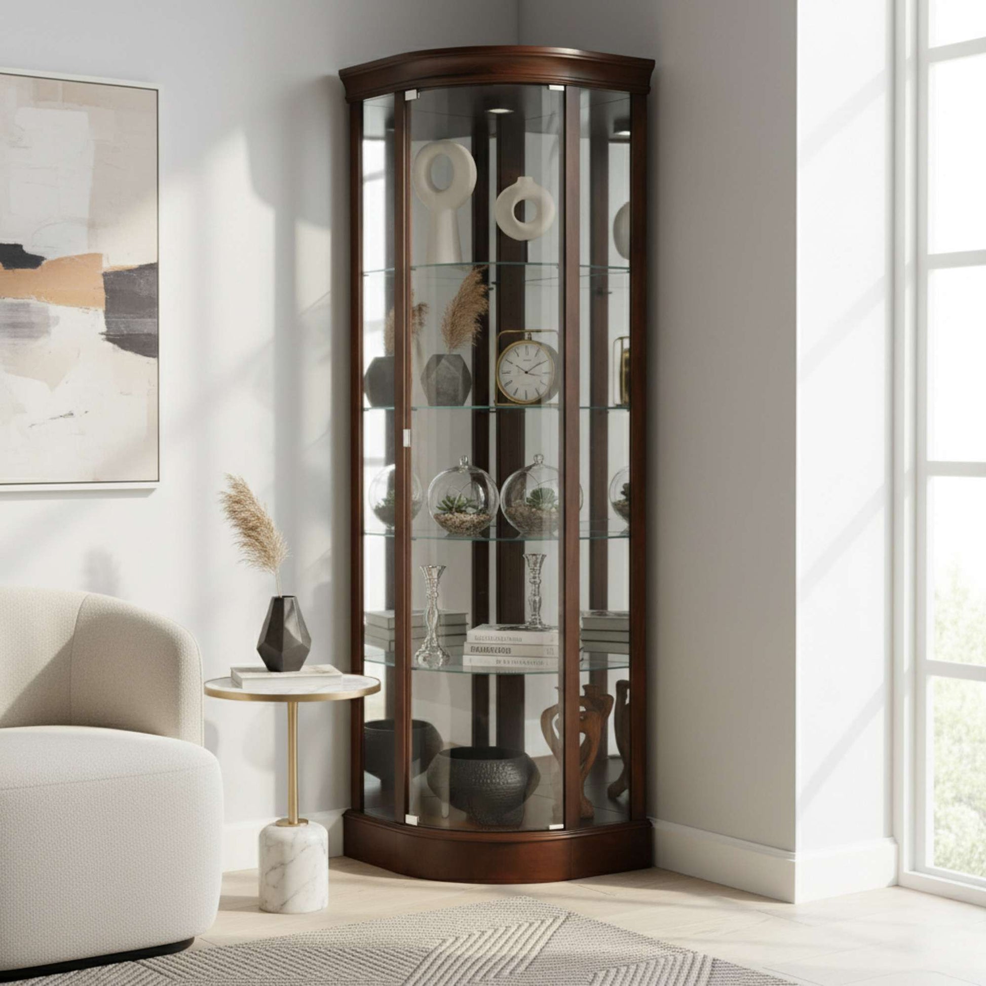 Marlowe Corner Curio Cabinet