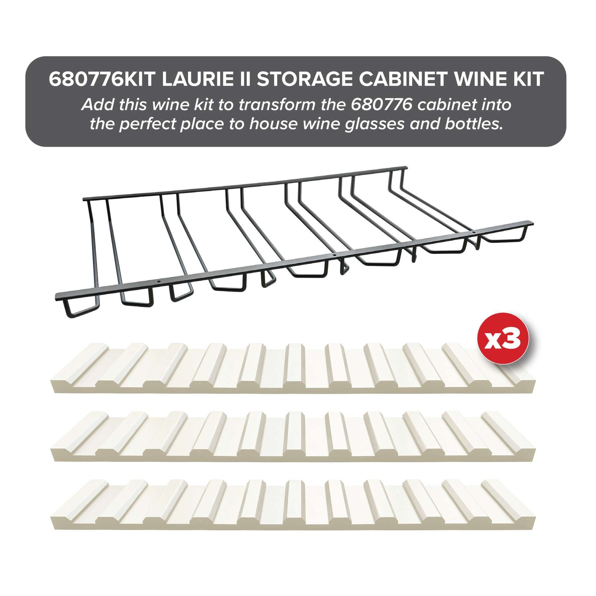Laurie II Storage Cabinet Wine Kit