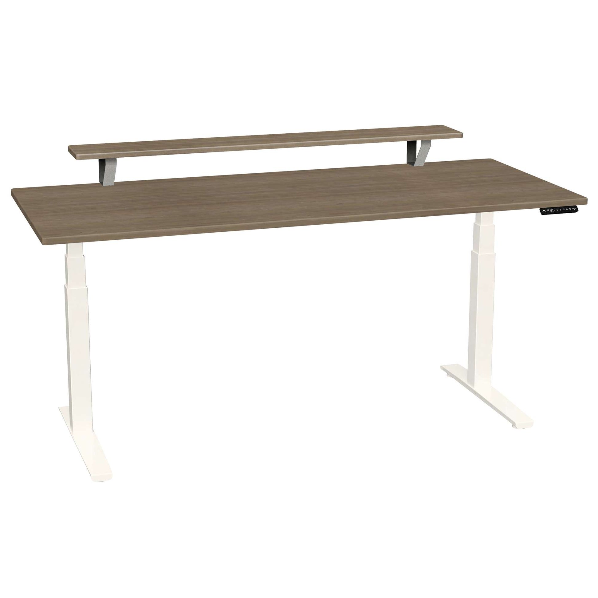 SmartMoves 72 in. Premium Desk w/ Elevated Shelf and Adjustable Height Base