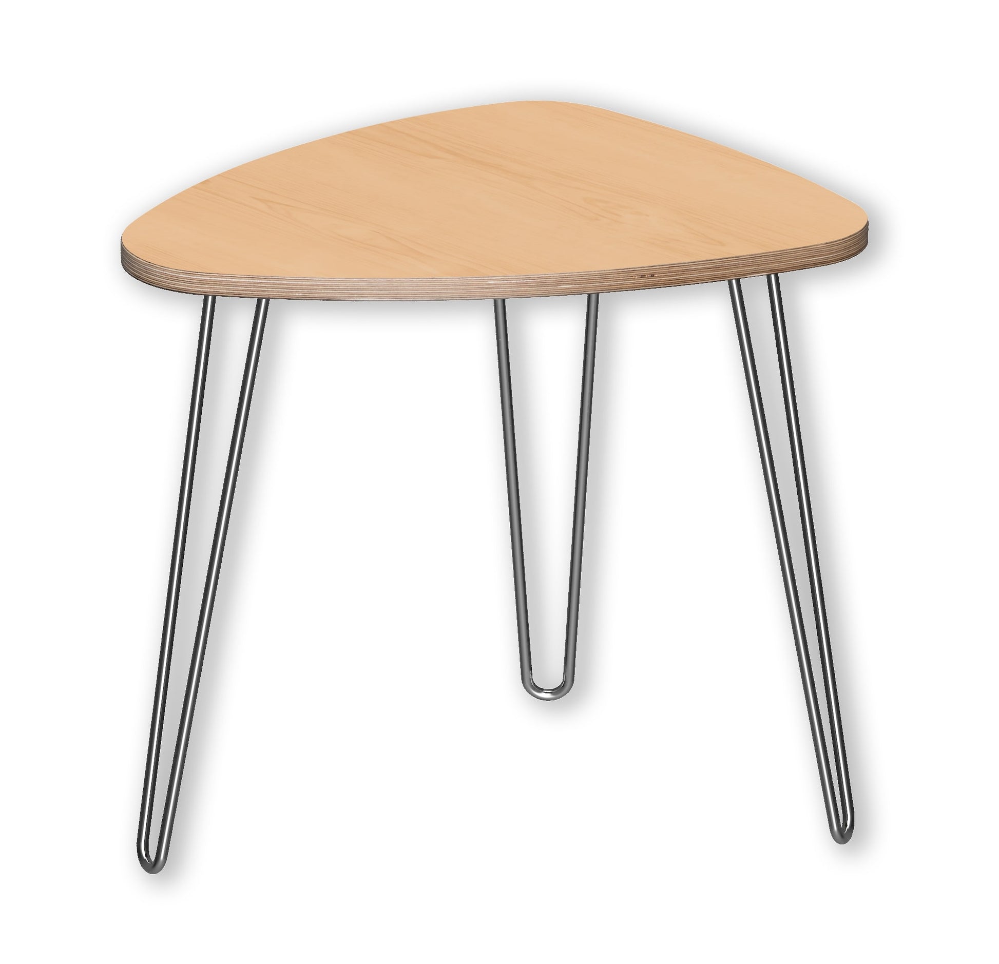991062MP DesignerPly Triangle End Table: Natural Maple