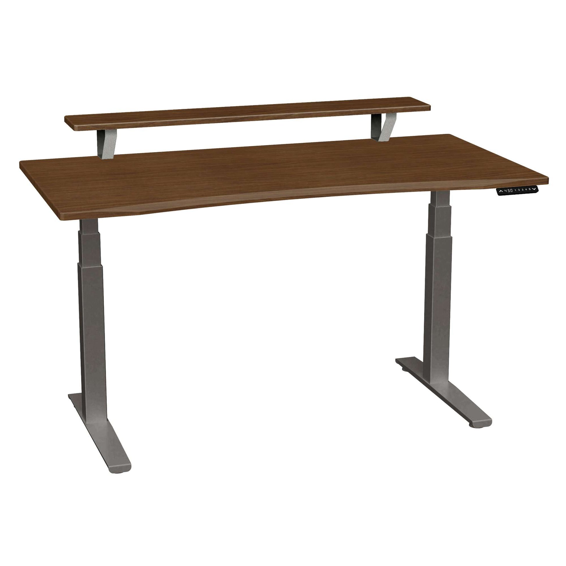 SmartMoves 60 in. Premium Desk w/ Elevated Shelf and Adjustable Height Base