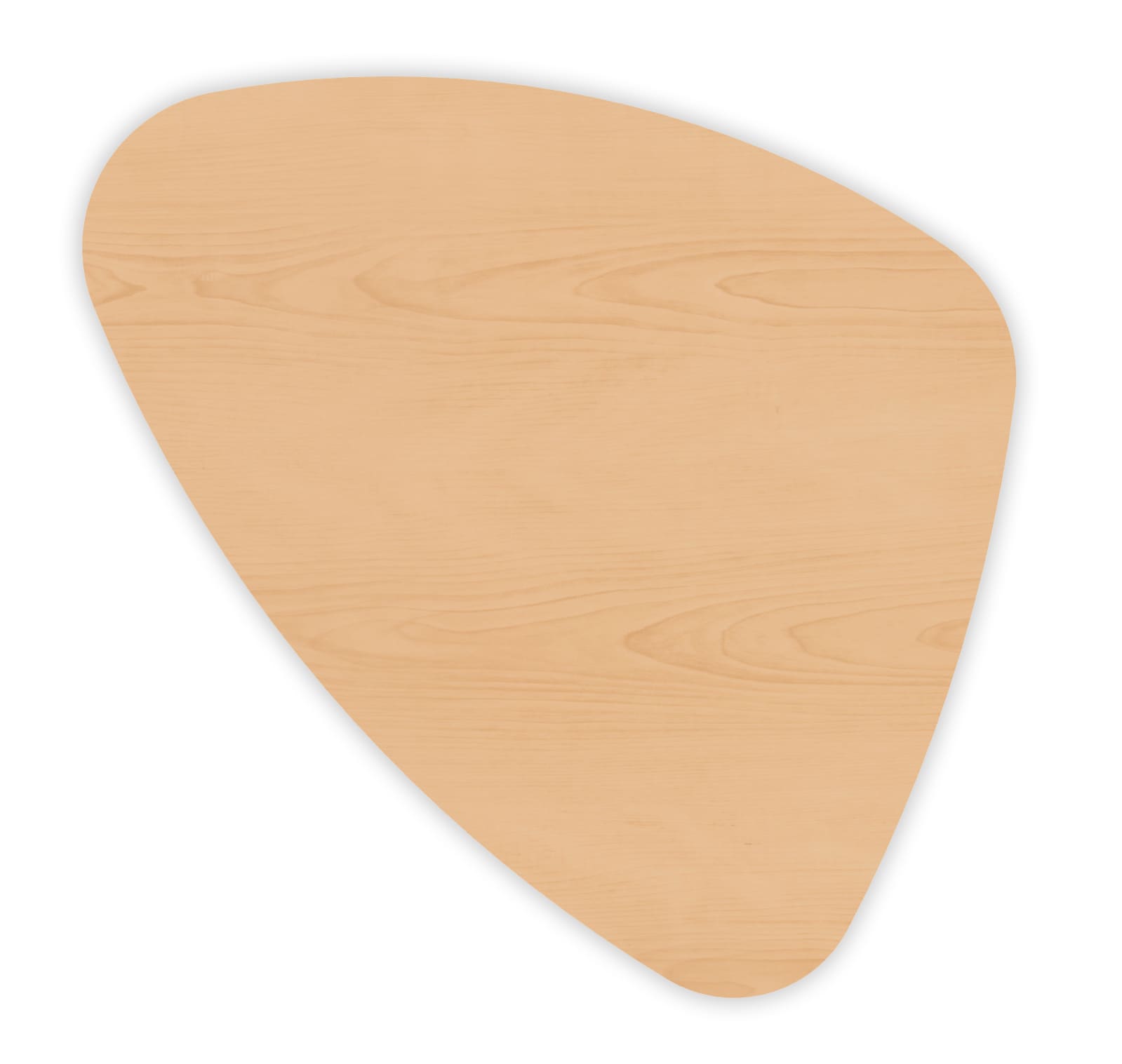 991062MP DesignerPly Triangle End Table: Natural Maple