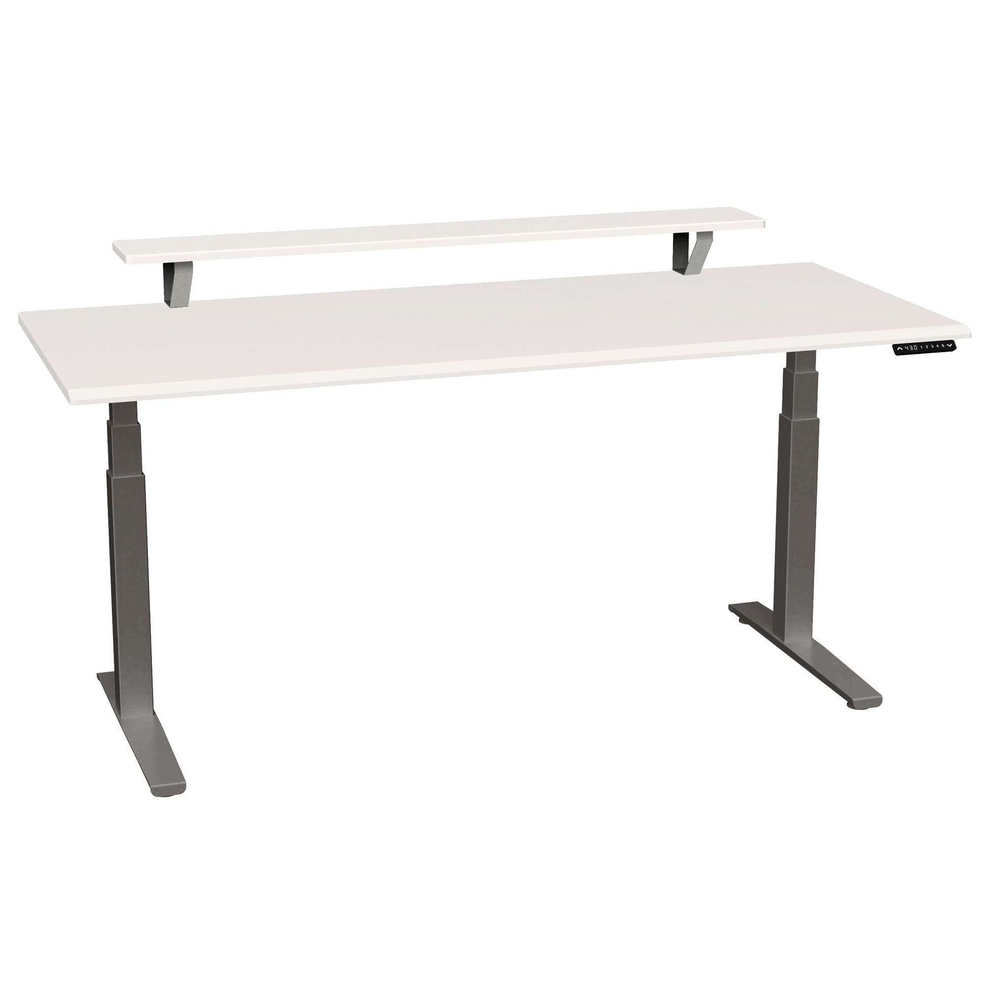 SmartMoves 72 in. Desk w/ Elevated Shelf and Adjustable Height Base