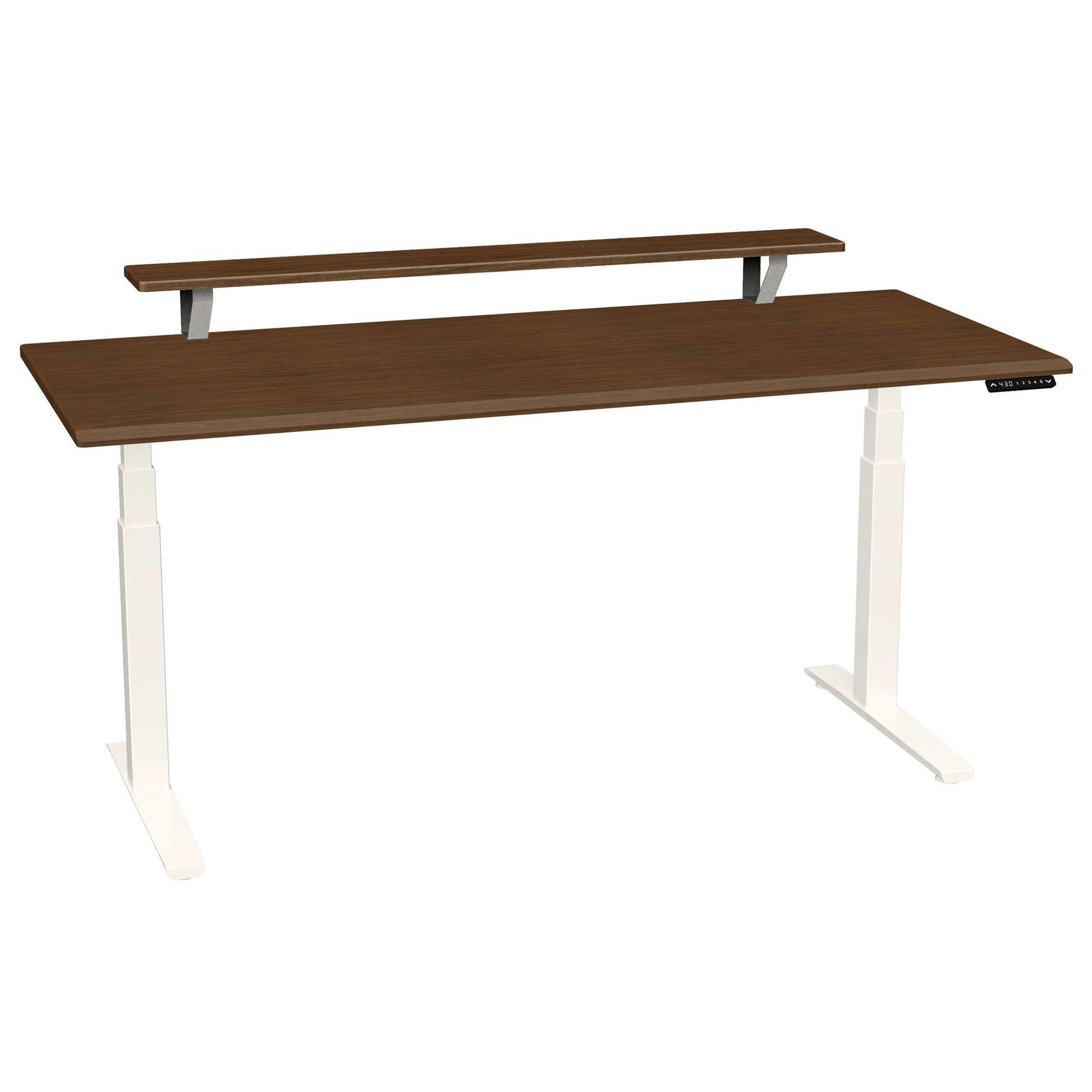 SmartMoves 72 in. Premium Desk w/ Elevated Shelf and Adjustable Height Base