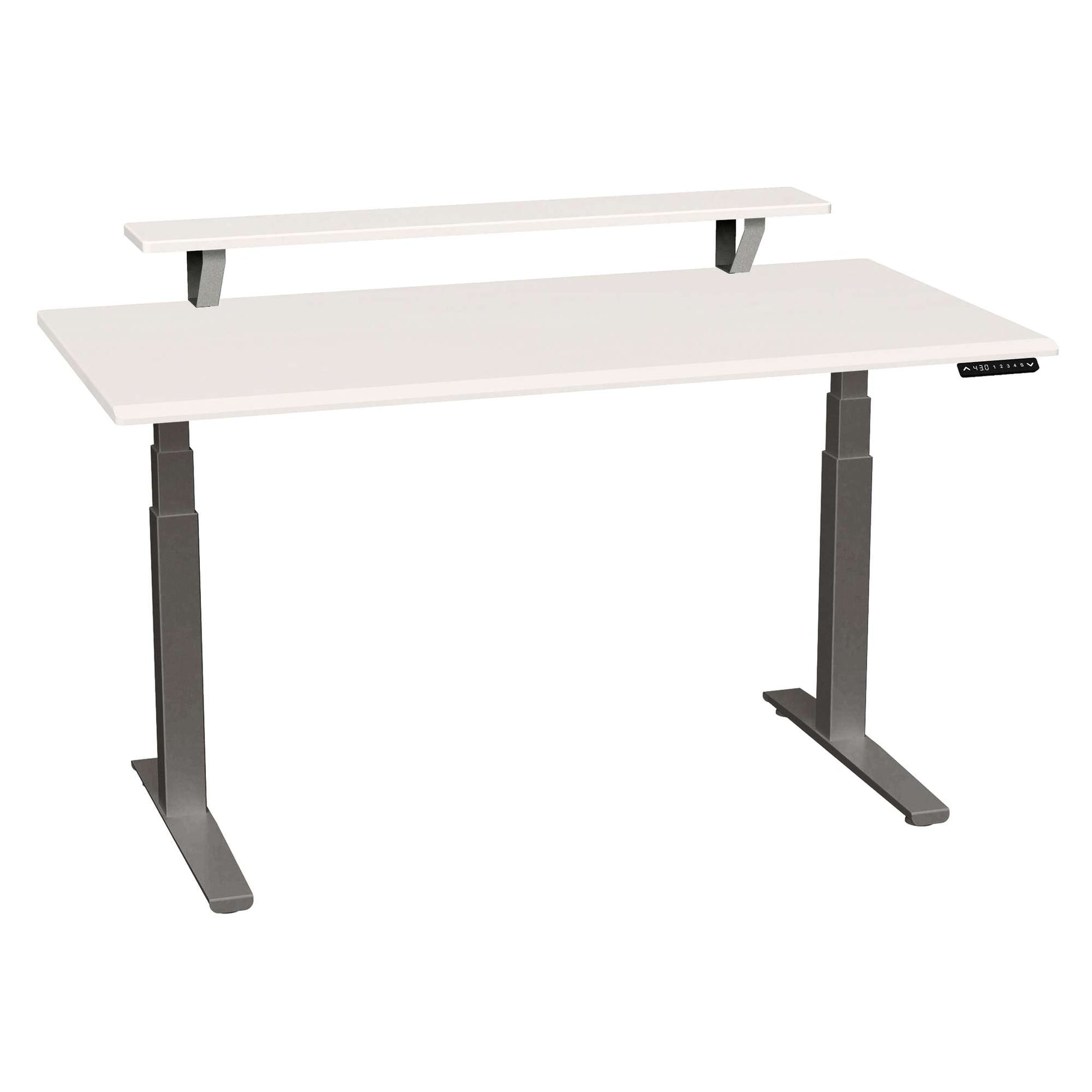 SmartMoves 60 in. Desk w/ Elevated Shelf and Adjustable Height Base