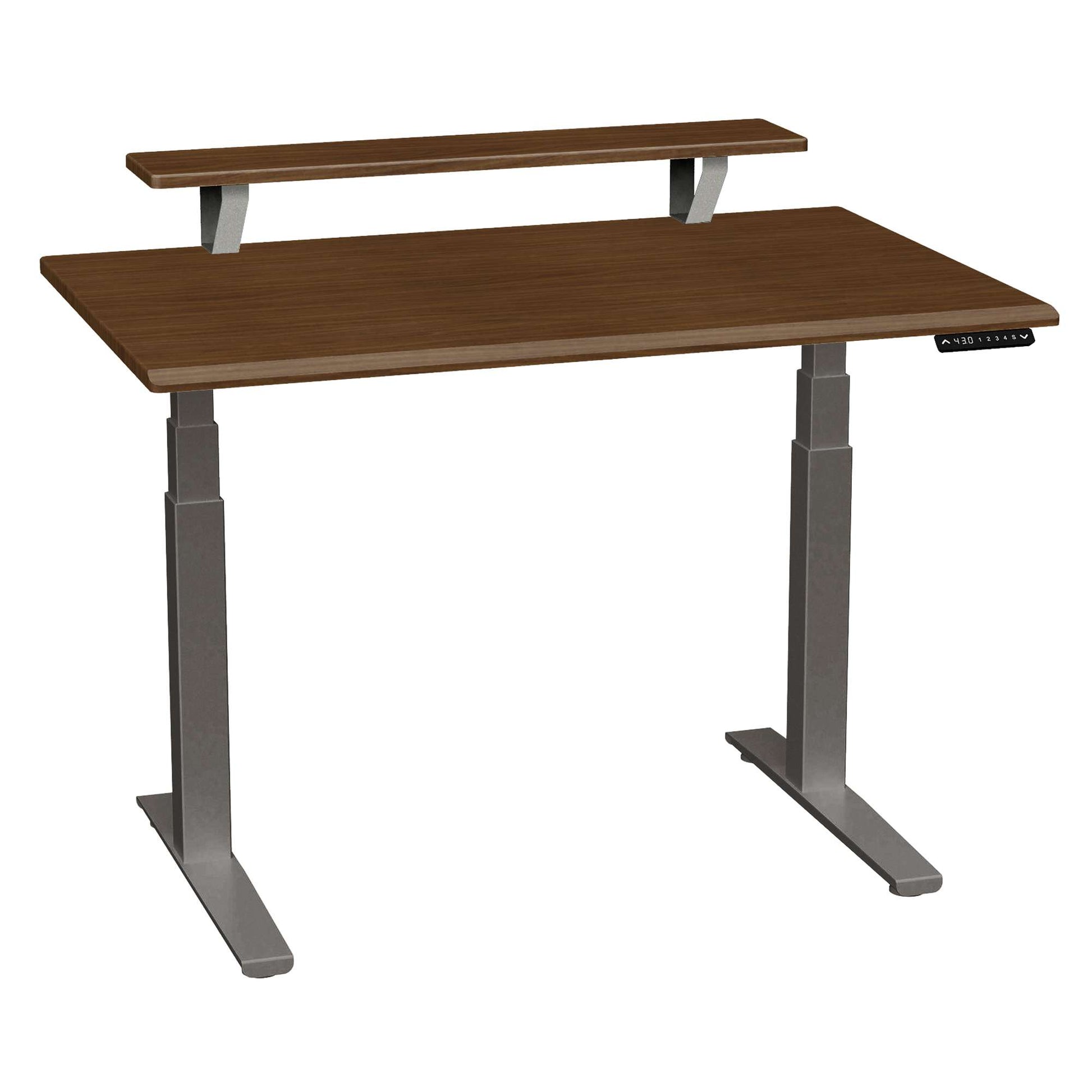 SmartMoves 48 in. Premium Desk w/ Elevated Shelf and Adjustable Height Base