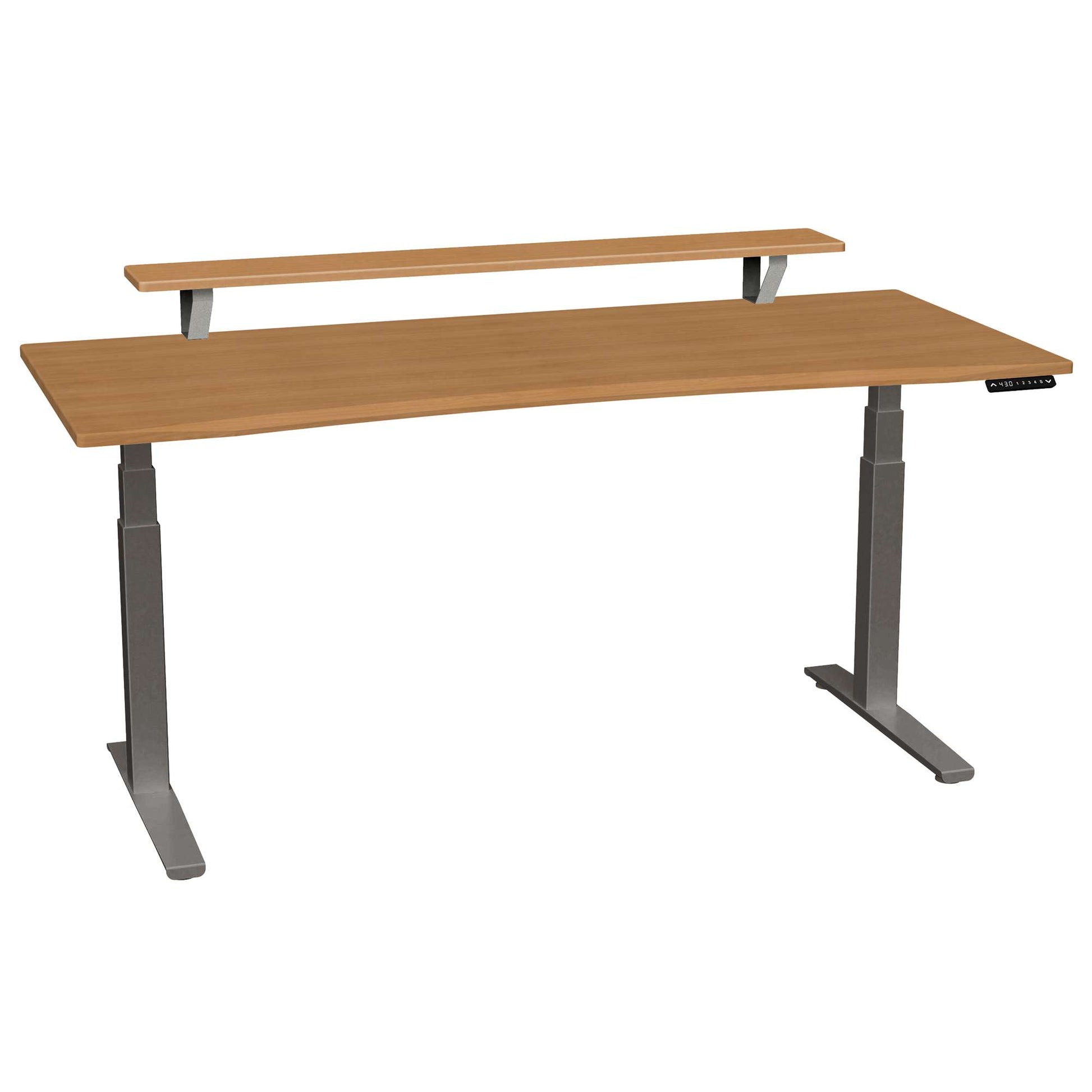SmartMoves 72 in. Premium Desk w/ Elevated Shelf and Adjustable Height Base