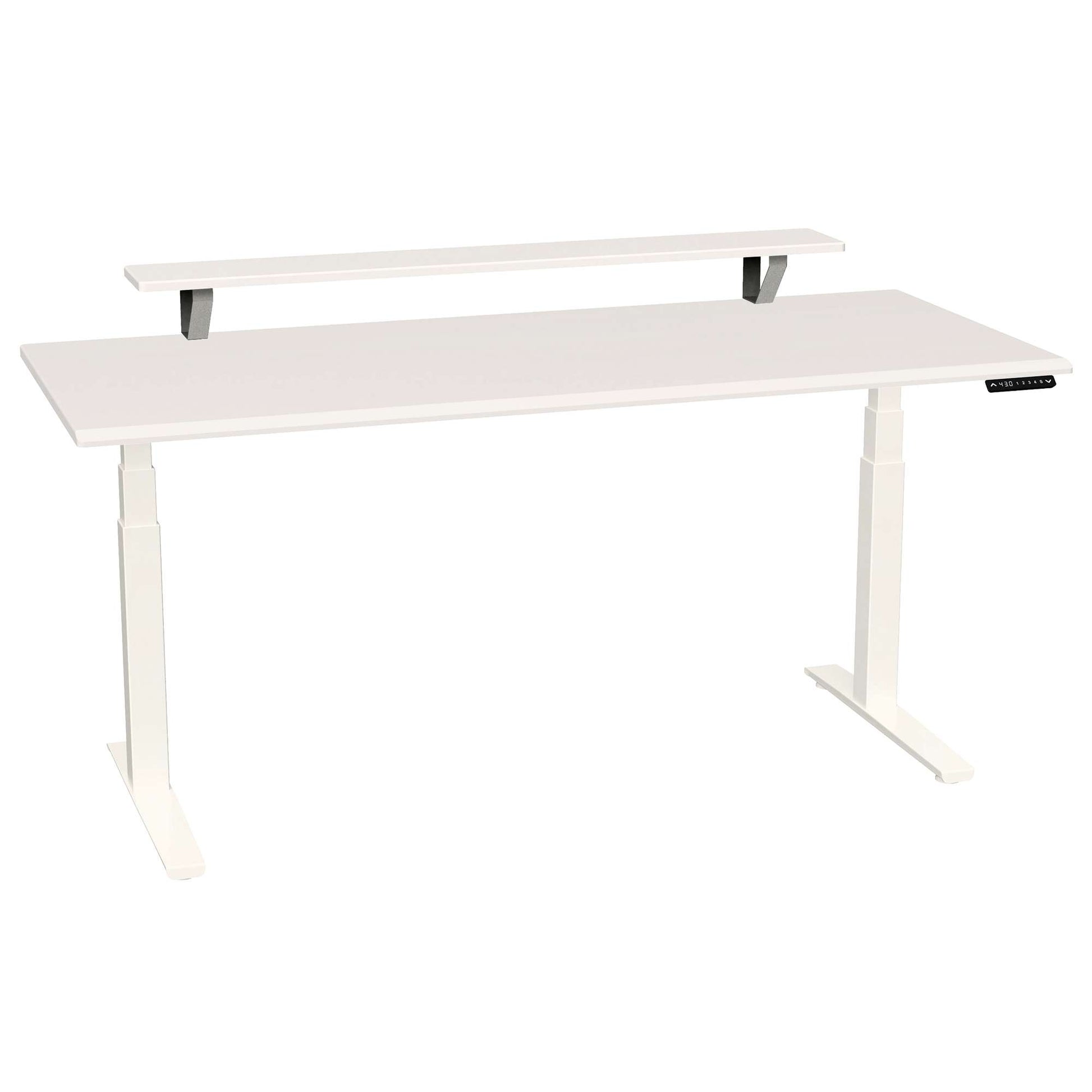 SmartMoves 72 in. Desk w/ Elevated Shelf and Adjustable Height Base