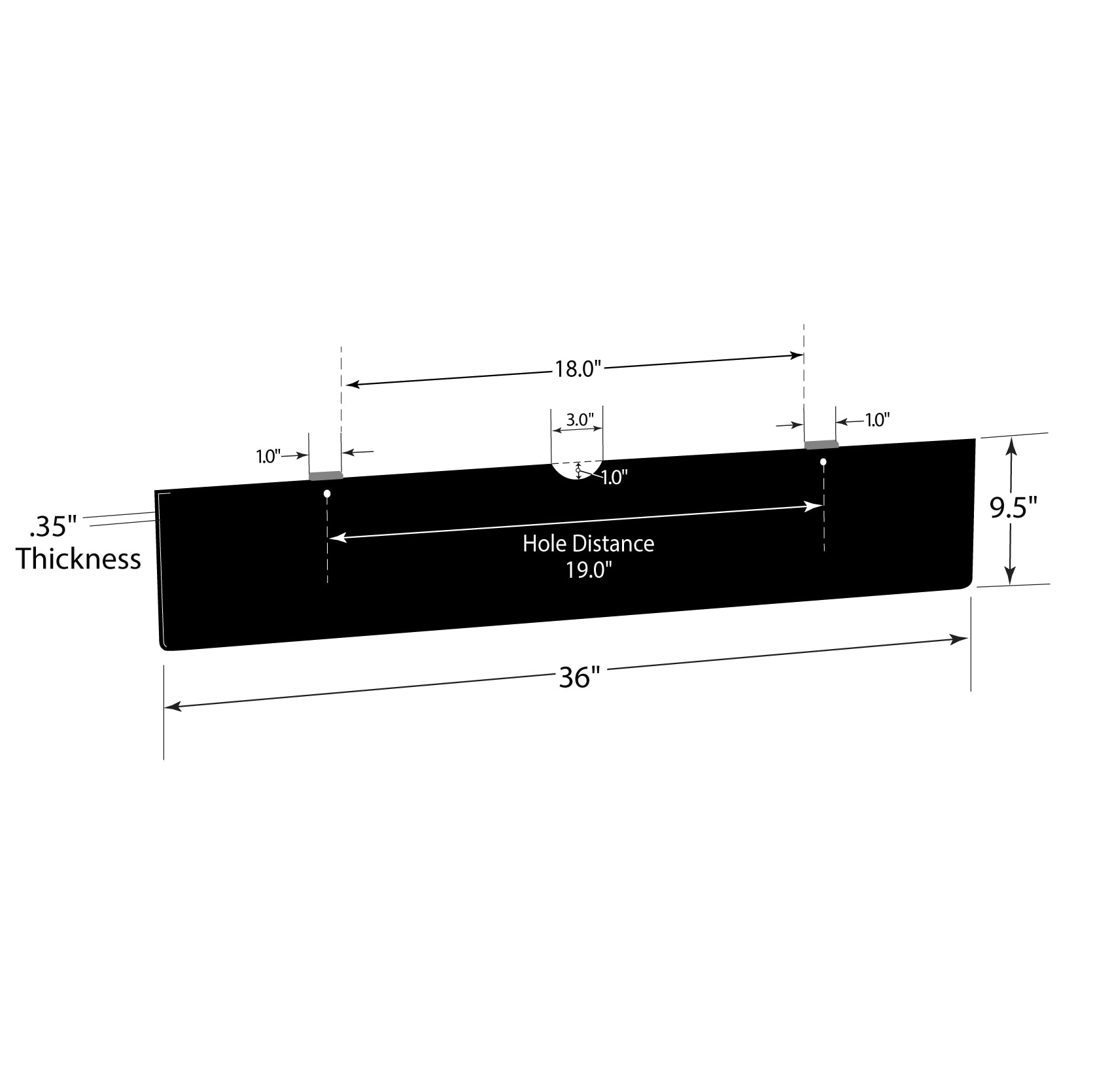 991020 48" White Modesty Panel
