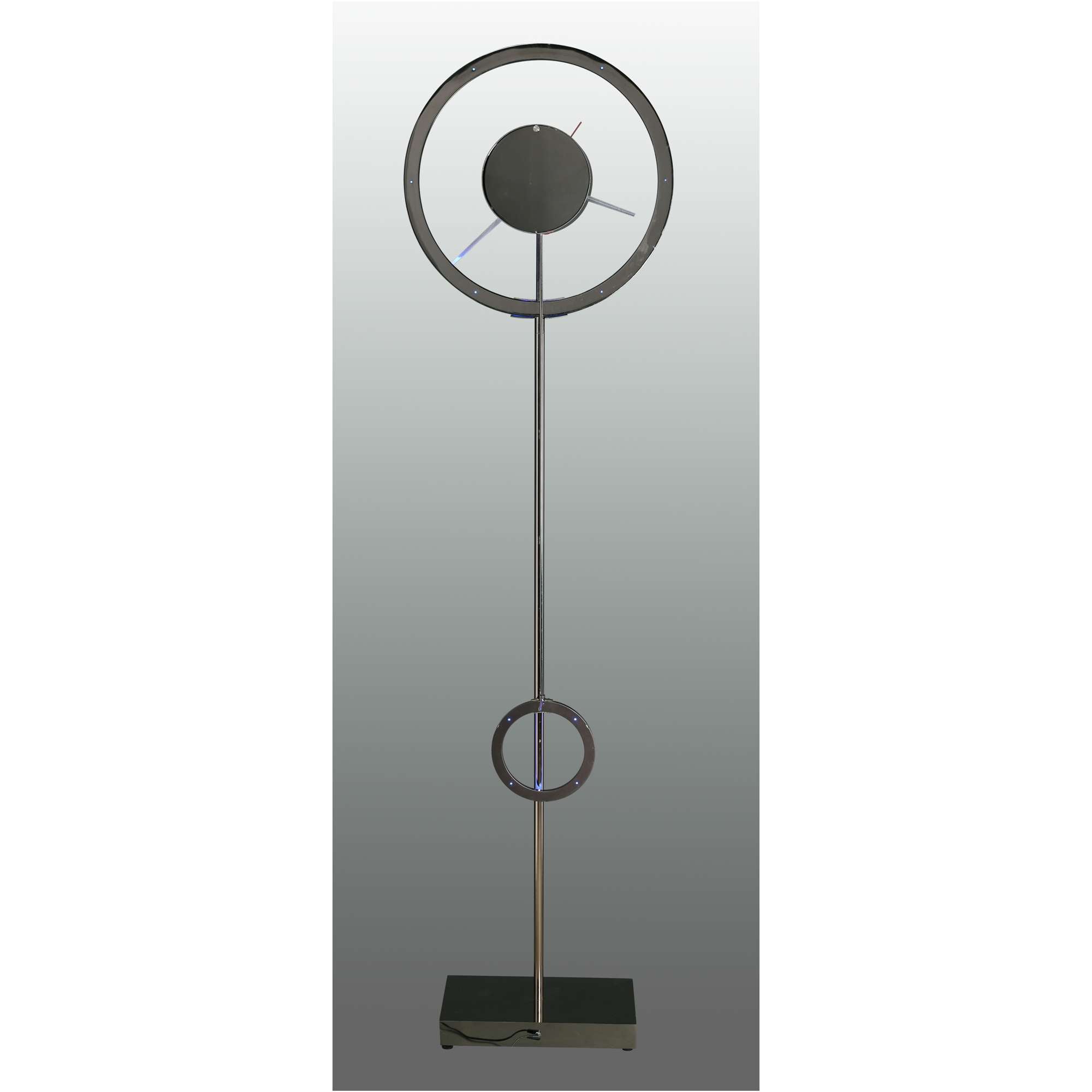 Modern floor lamp with circular design elements
