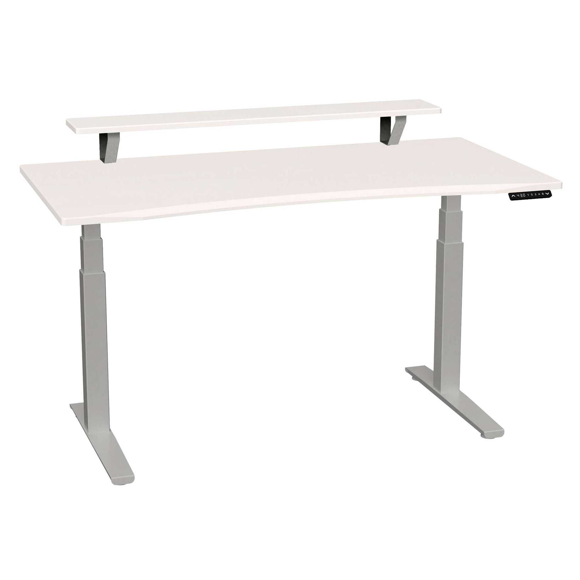 Bureau SmartMoves de 60 po avec étagère surélevée et base réglable en hauteur