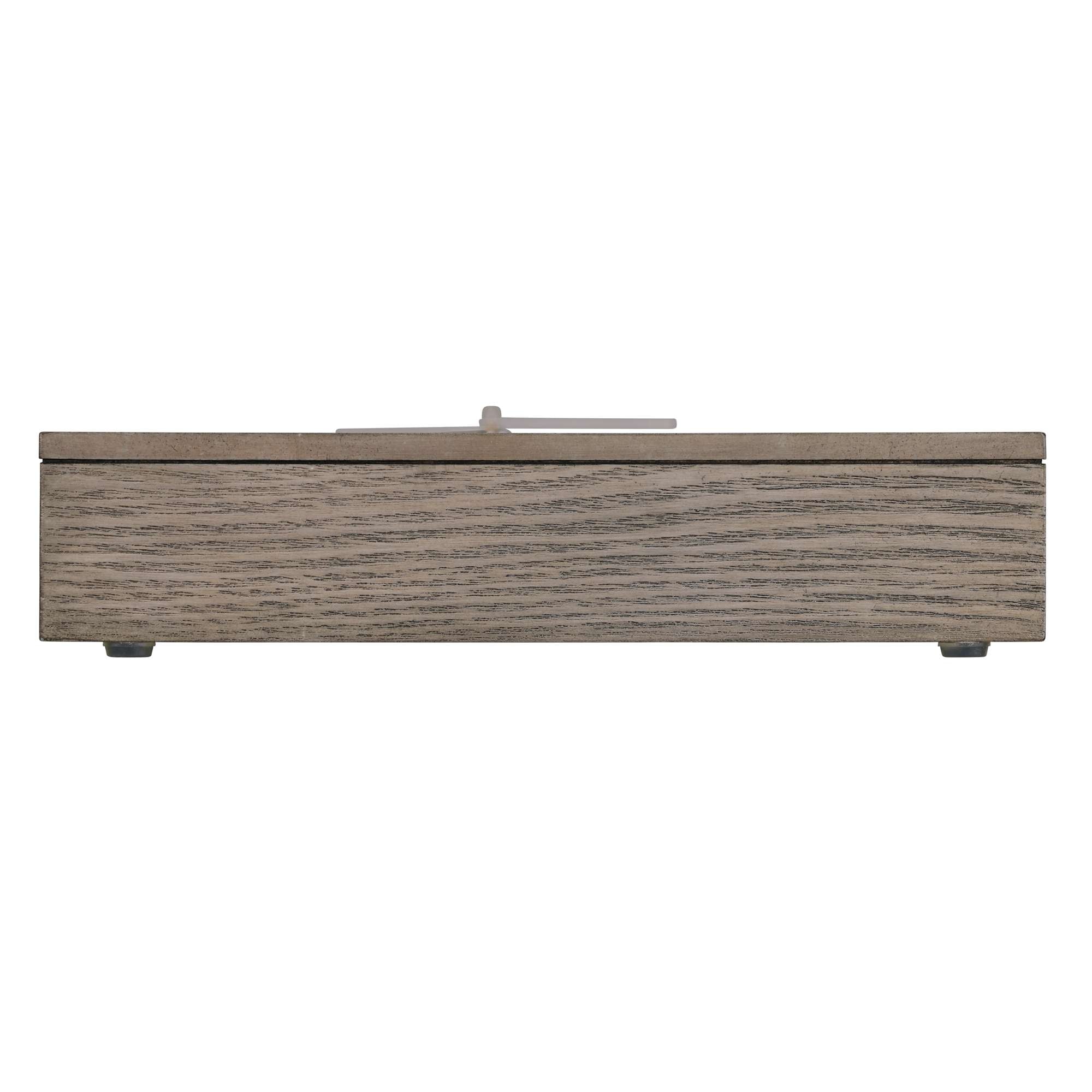 A modern wooden drawer with a minimalist design.