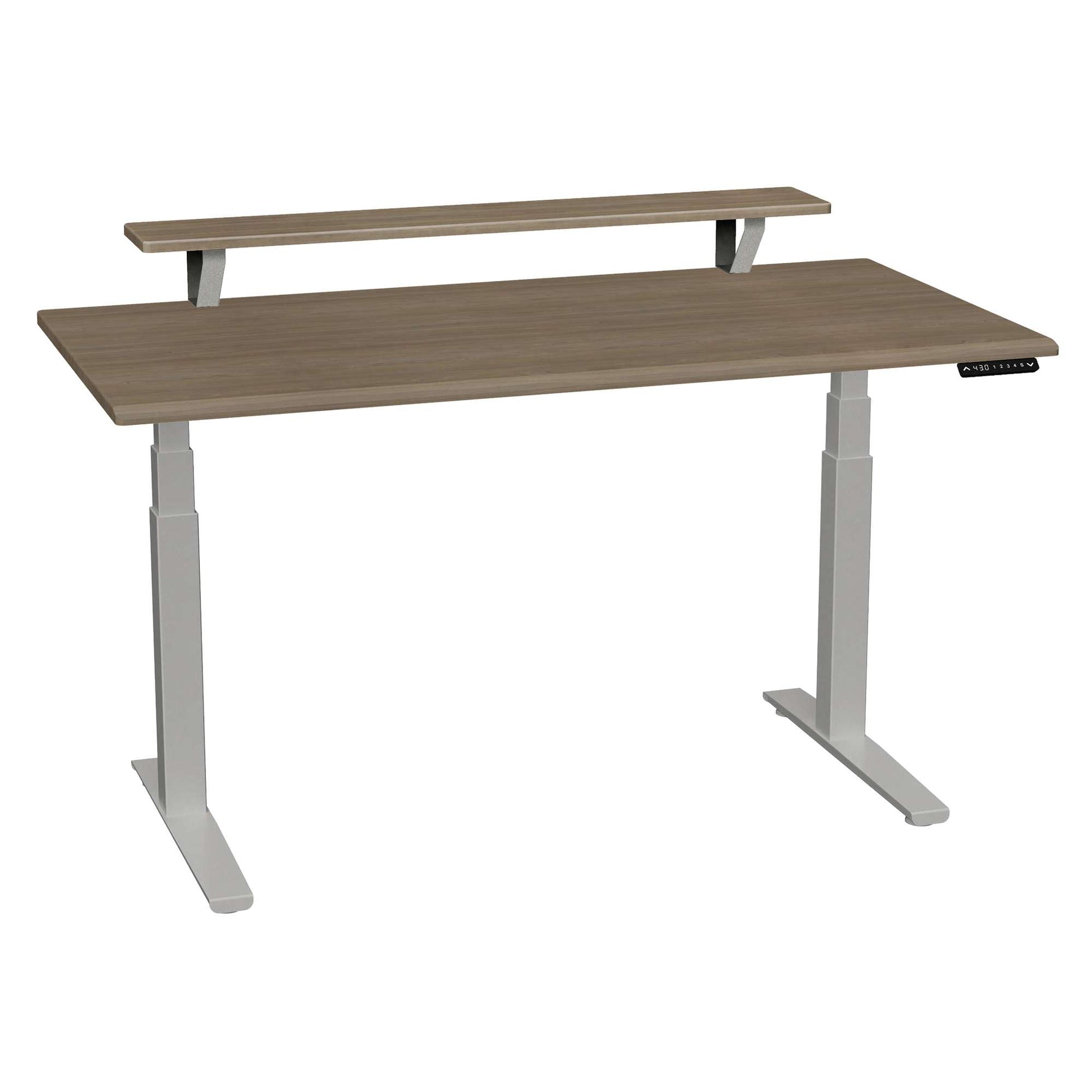 SmartMoves 60 in. Premium Desk w/ Elevated Shelf and Adjustable Height Base