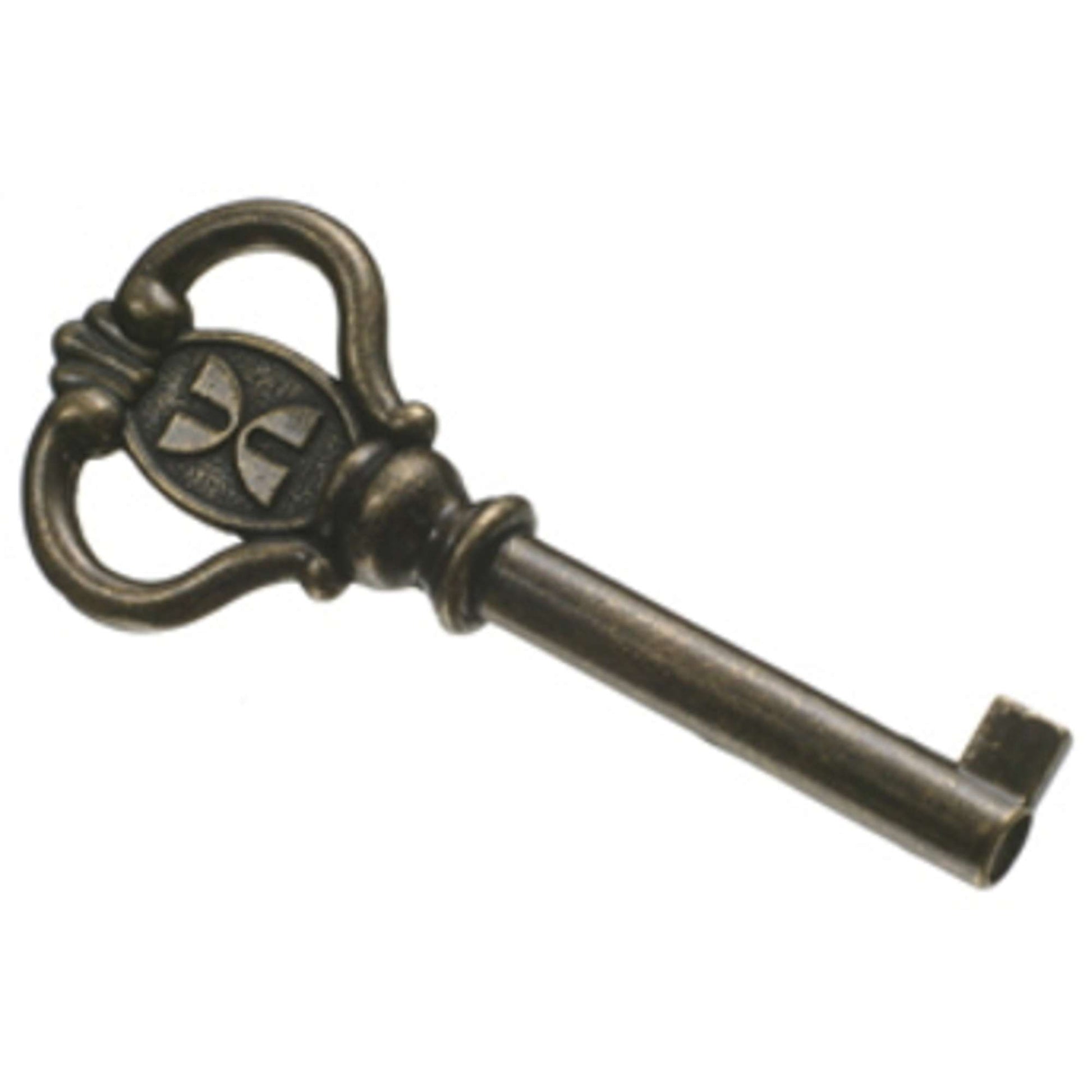 Clé de porte en laiton antique