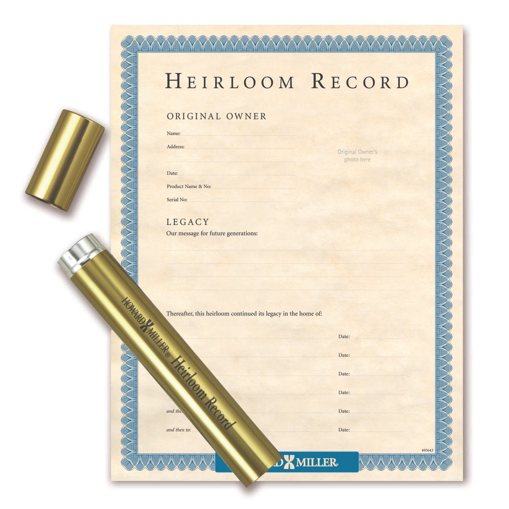 Brass Tube & Heirloom Document