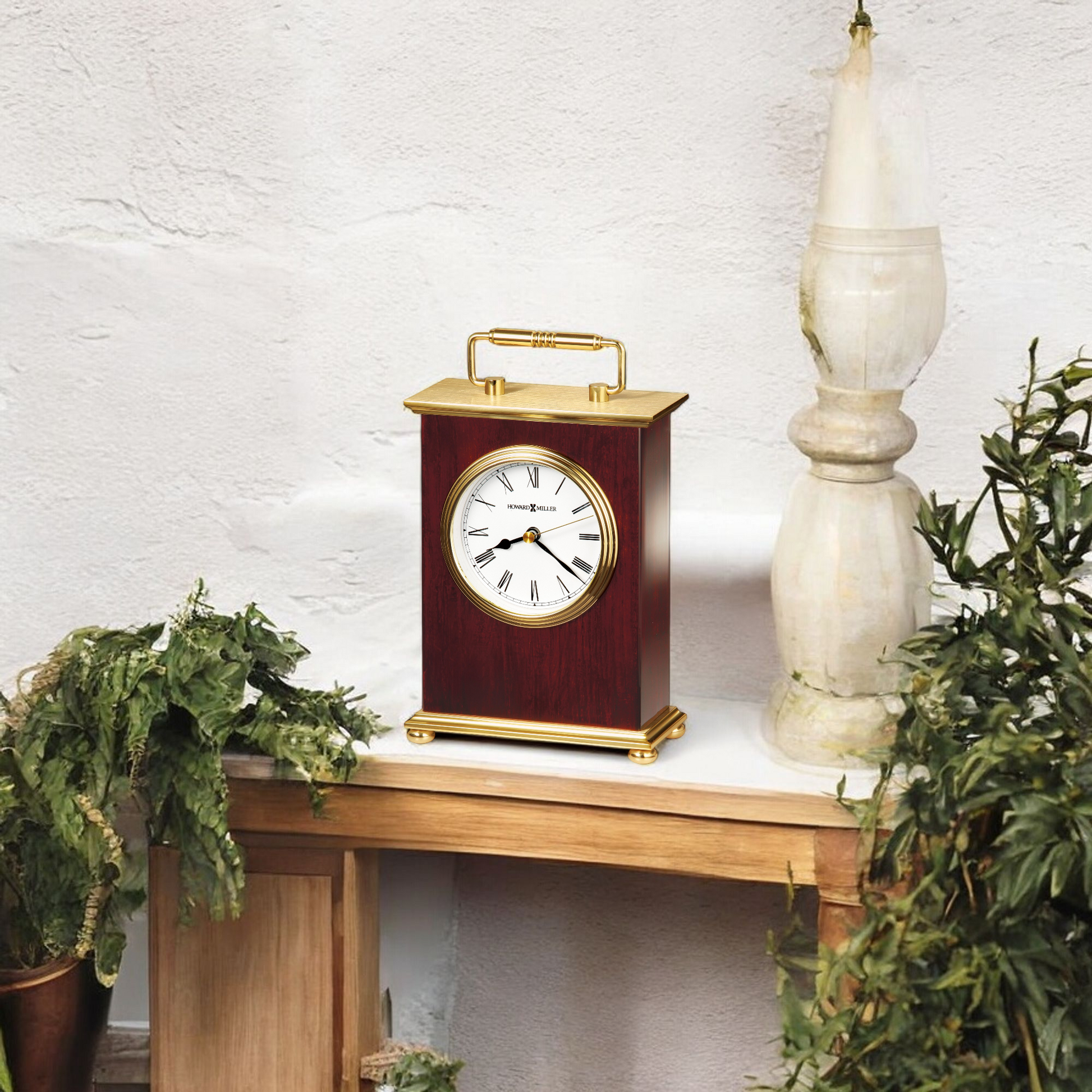 Horloge de table à support en palissandre