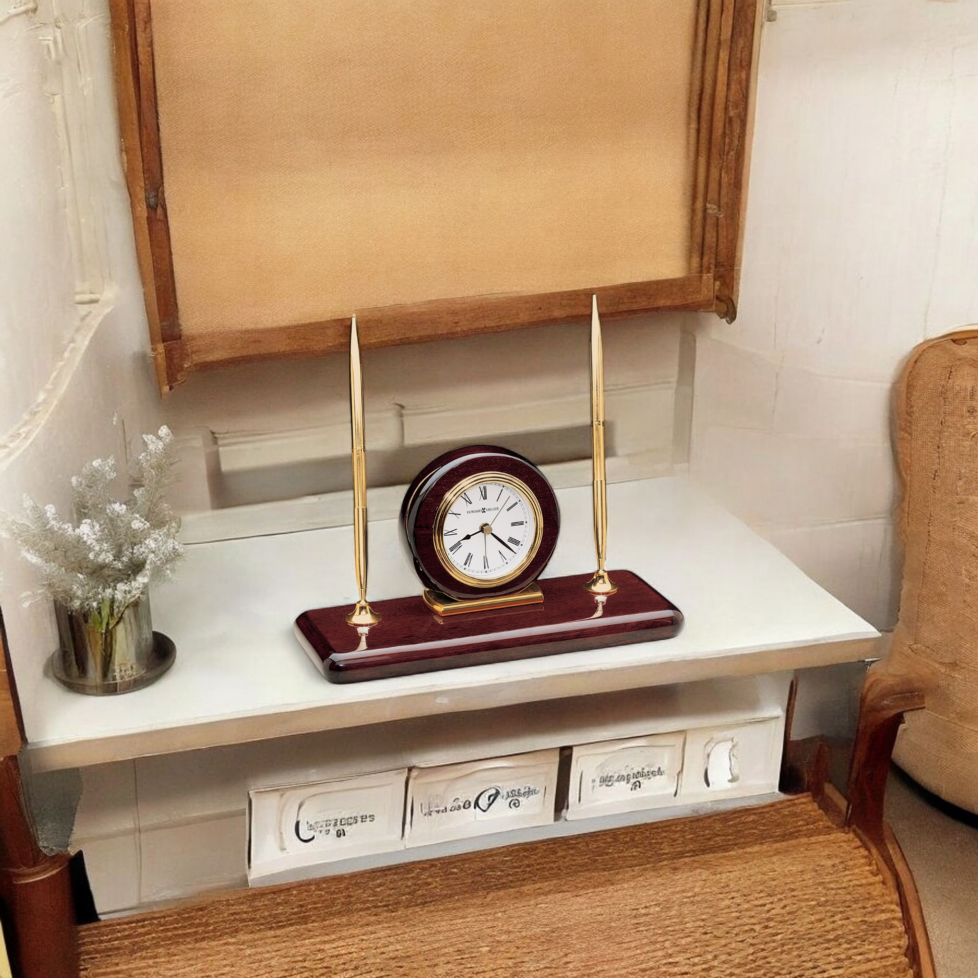 Horloge de table en palissandre