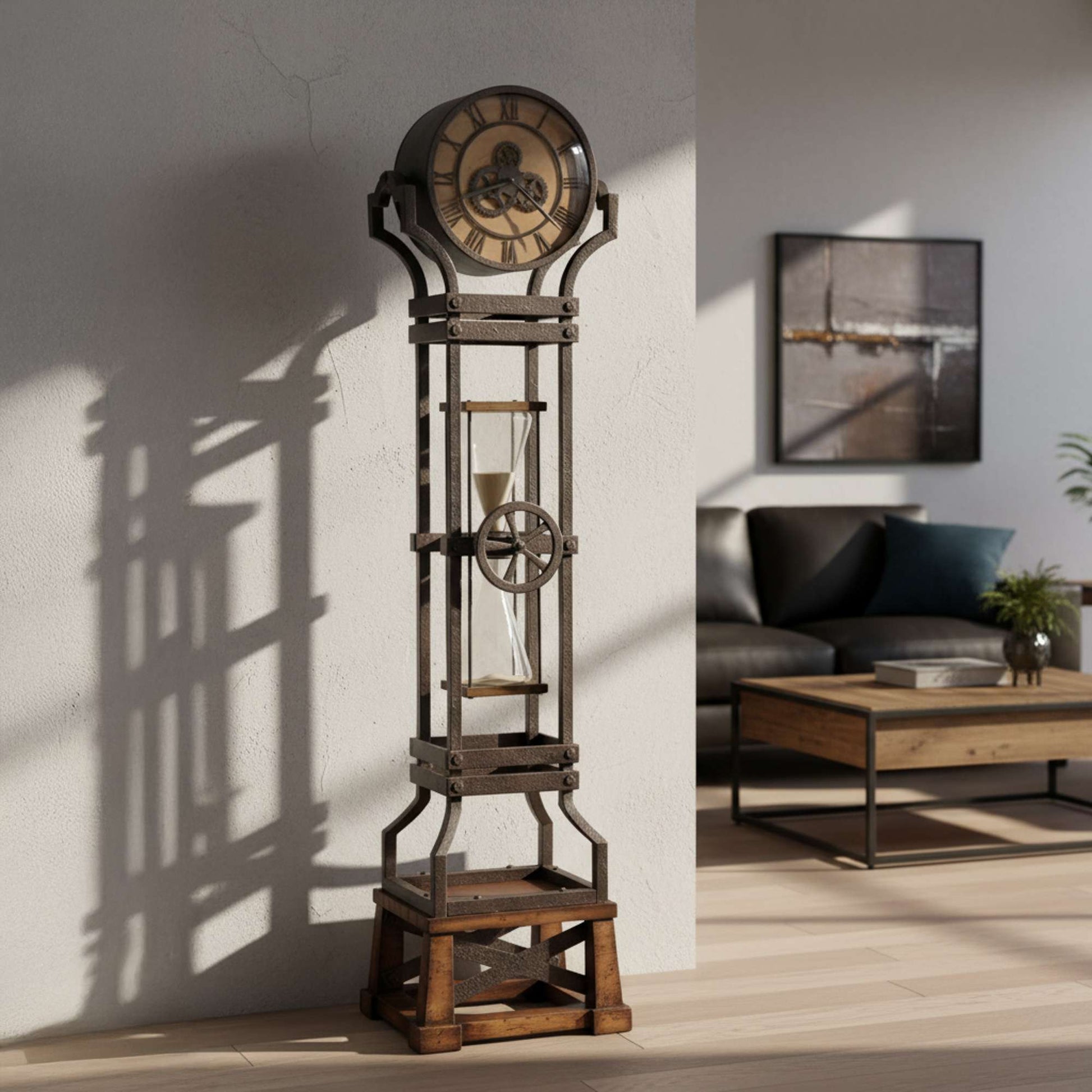 Hourglass Grandfather Clock