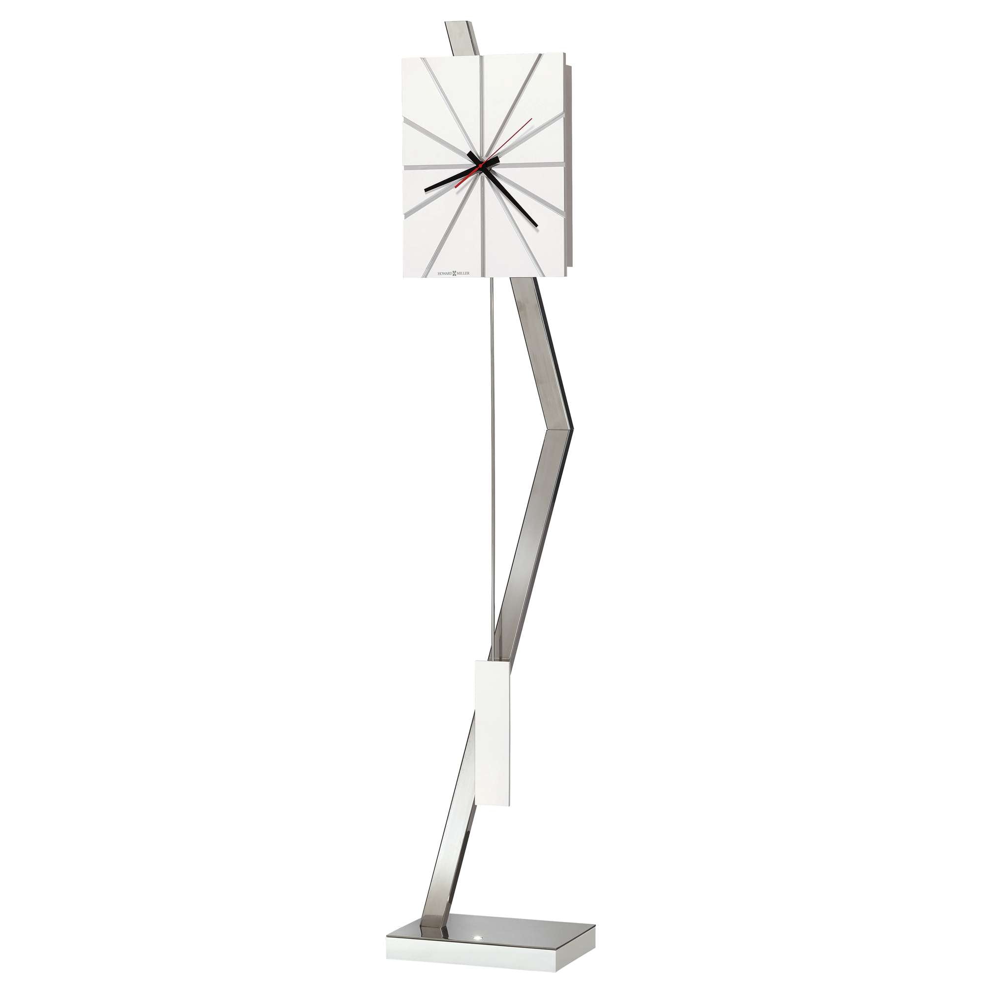 Modern wall clock with a unique zigzag design and a minimalist style.