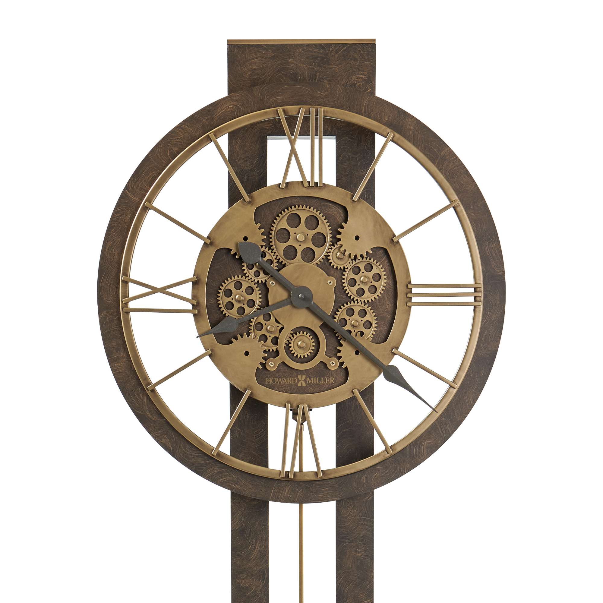 Vintage style wall clock with exposed gears