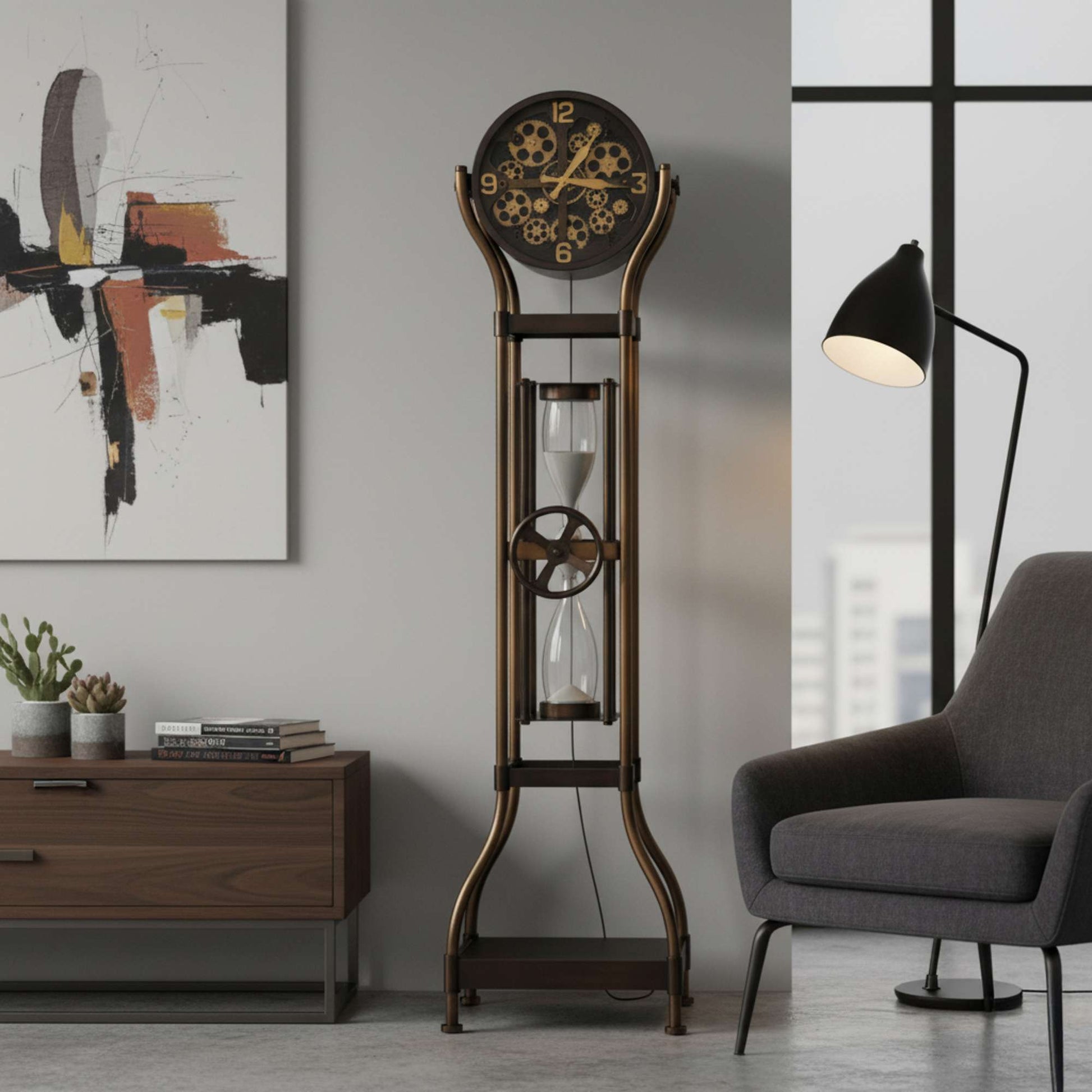 Horloge de parquet Hourglass IV