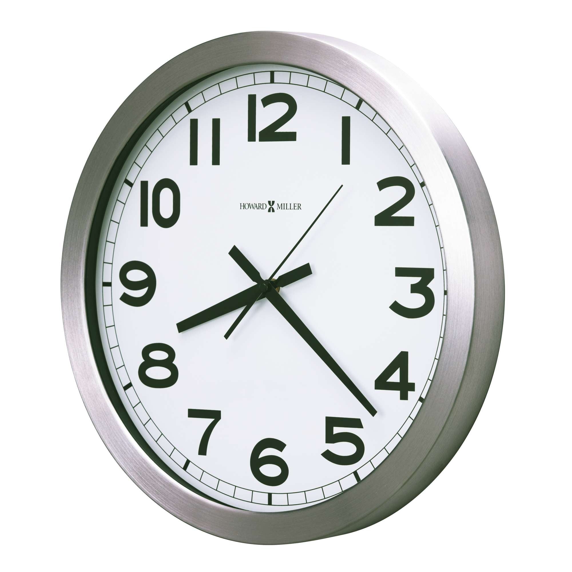 Wall clock with a white face and black numerals
