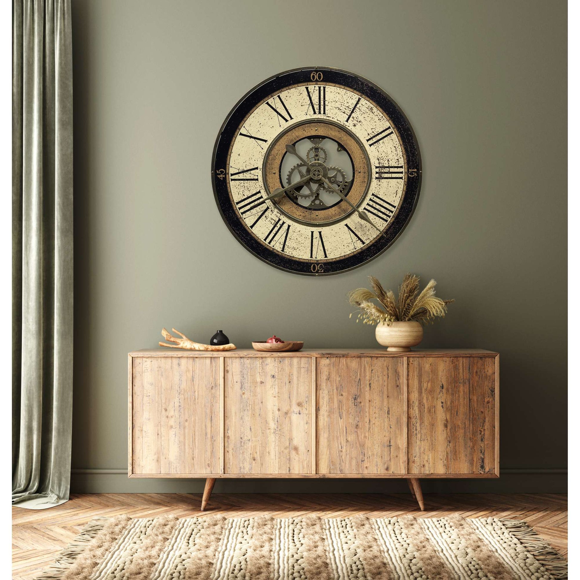Horloge murale en laiton