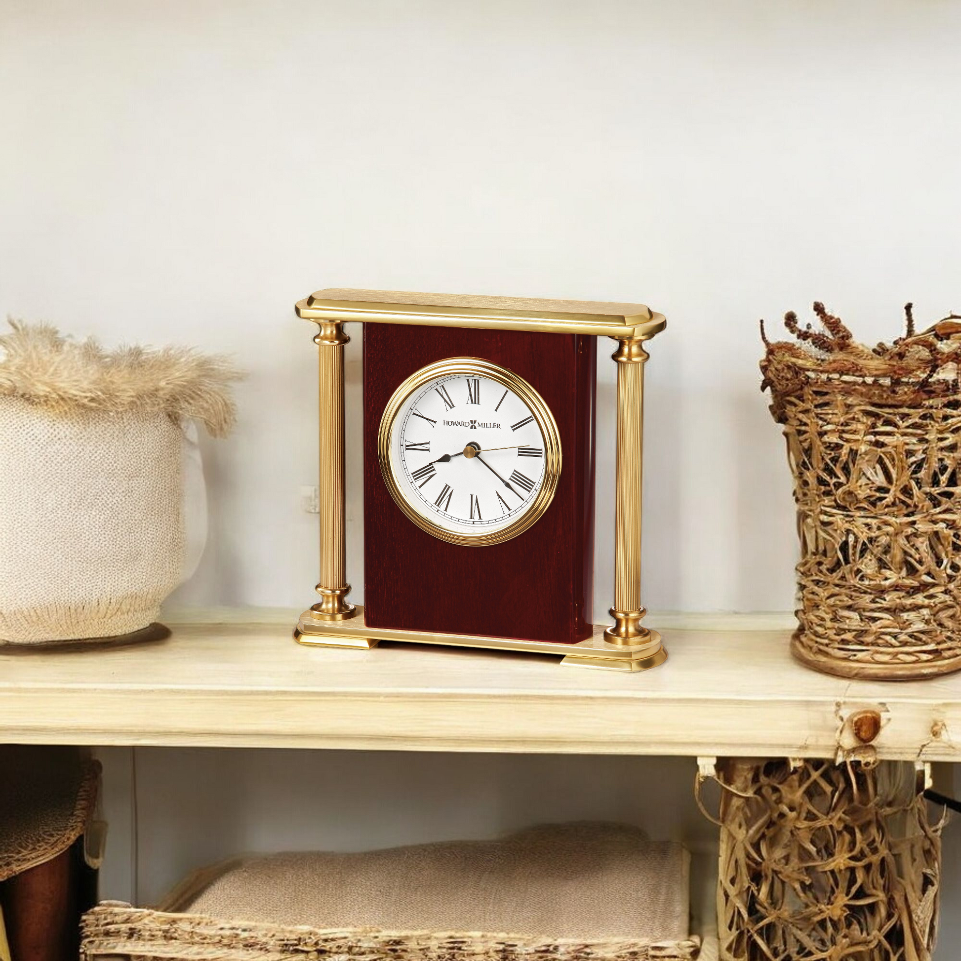 Horloge de table à support en palissandre Encore