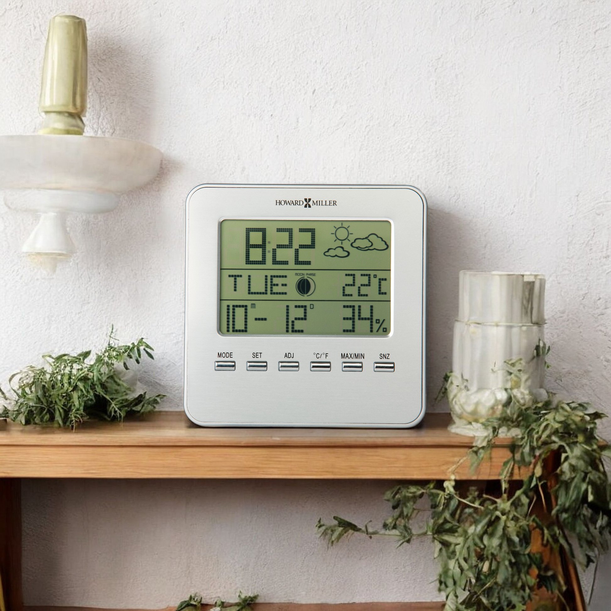 Horloge de table avec vue météo