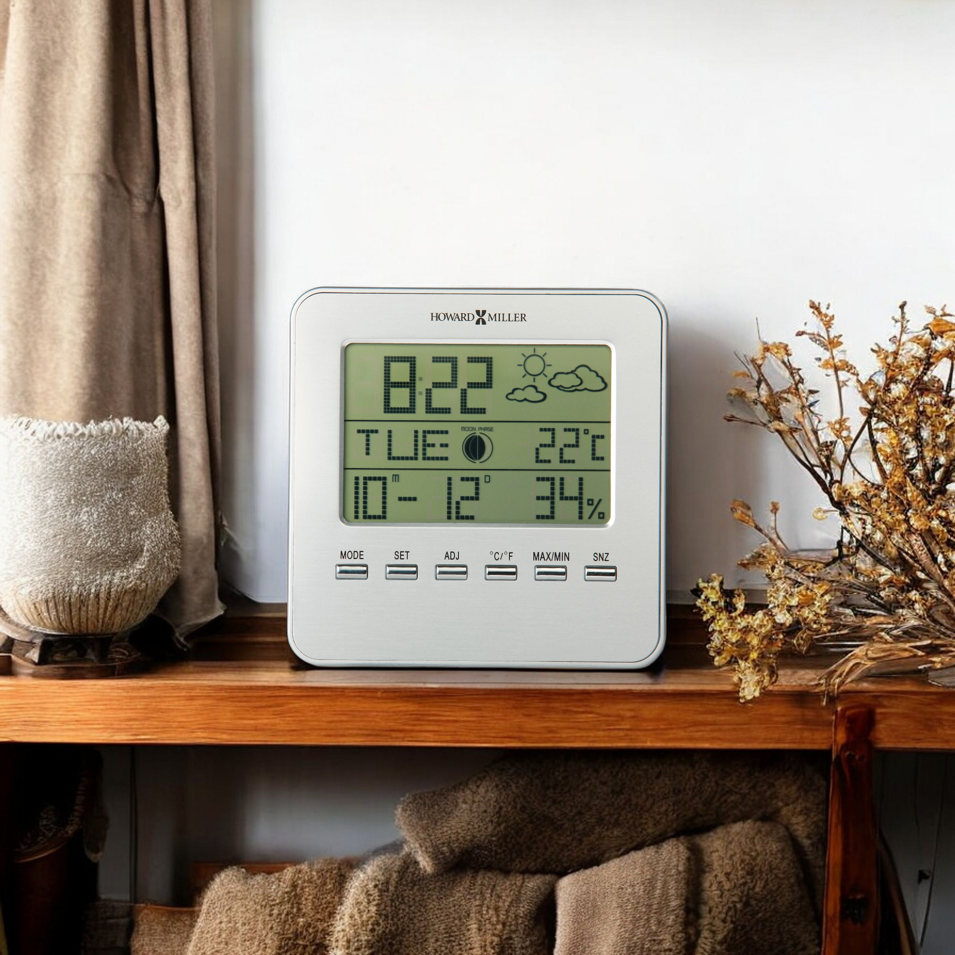 Horloge de table avec vue météo