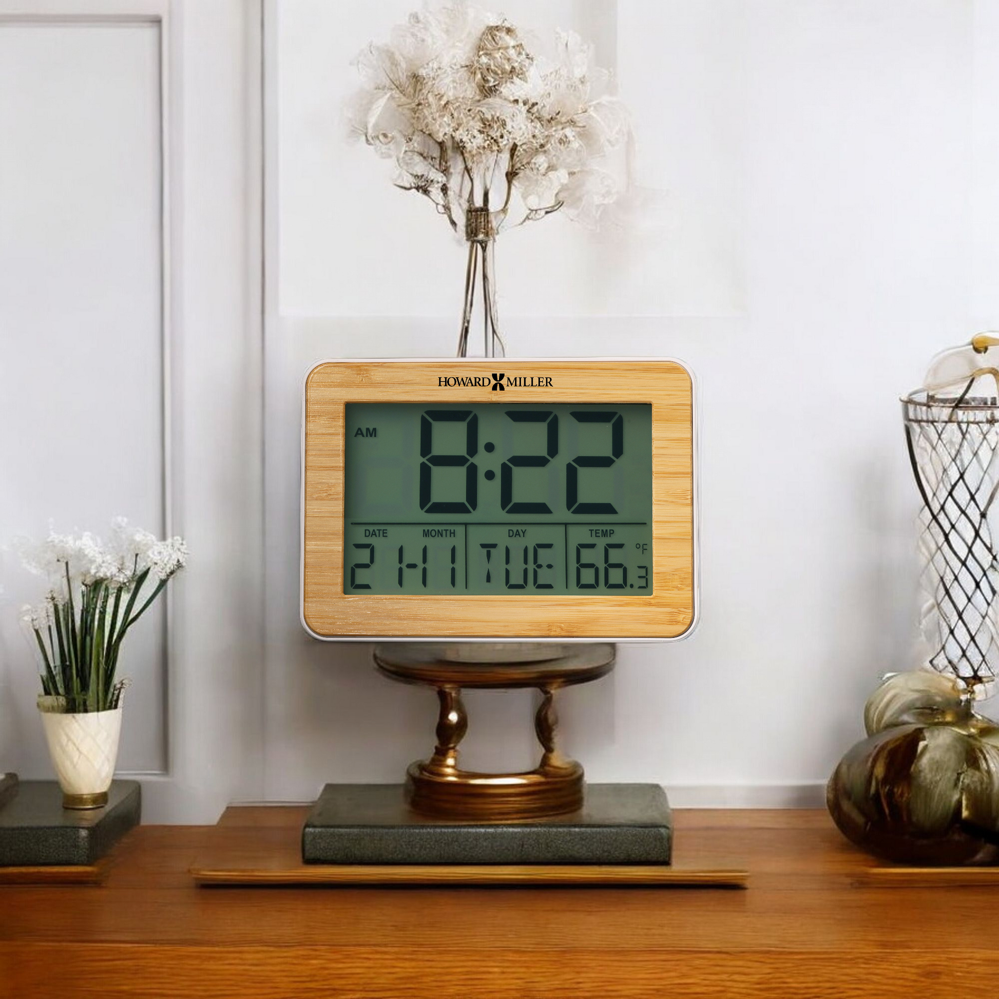 Bamboo Frame Alarm Clock