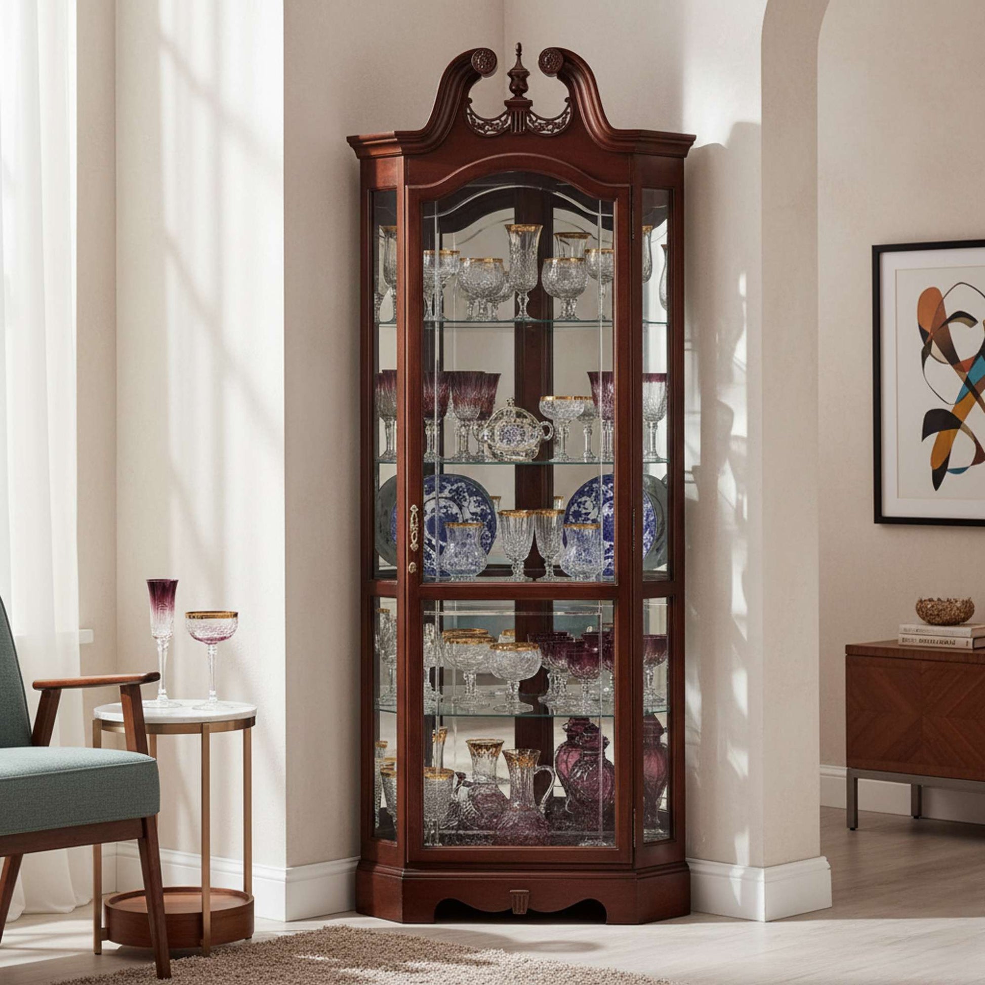 Berkshire Corner Curio Cabinet