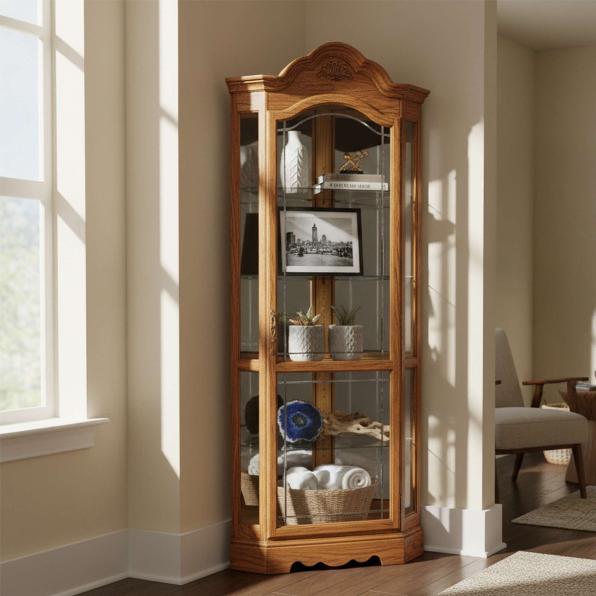 Wilshire Corner Curio Cabinet