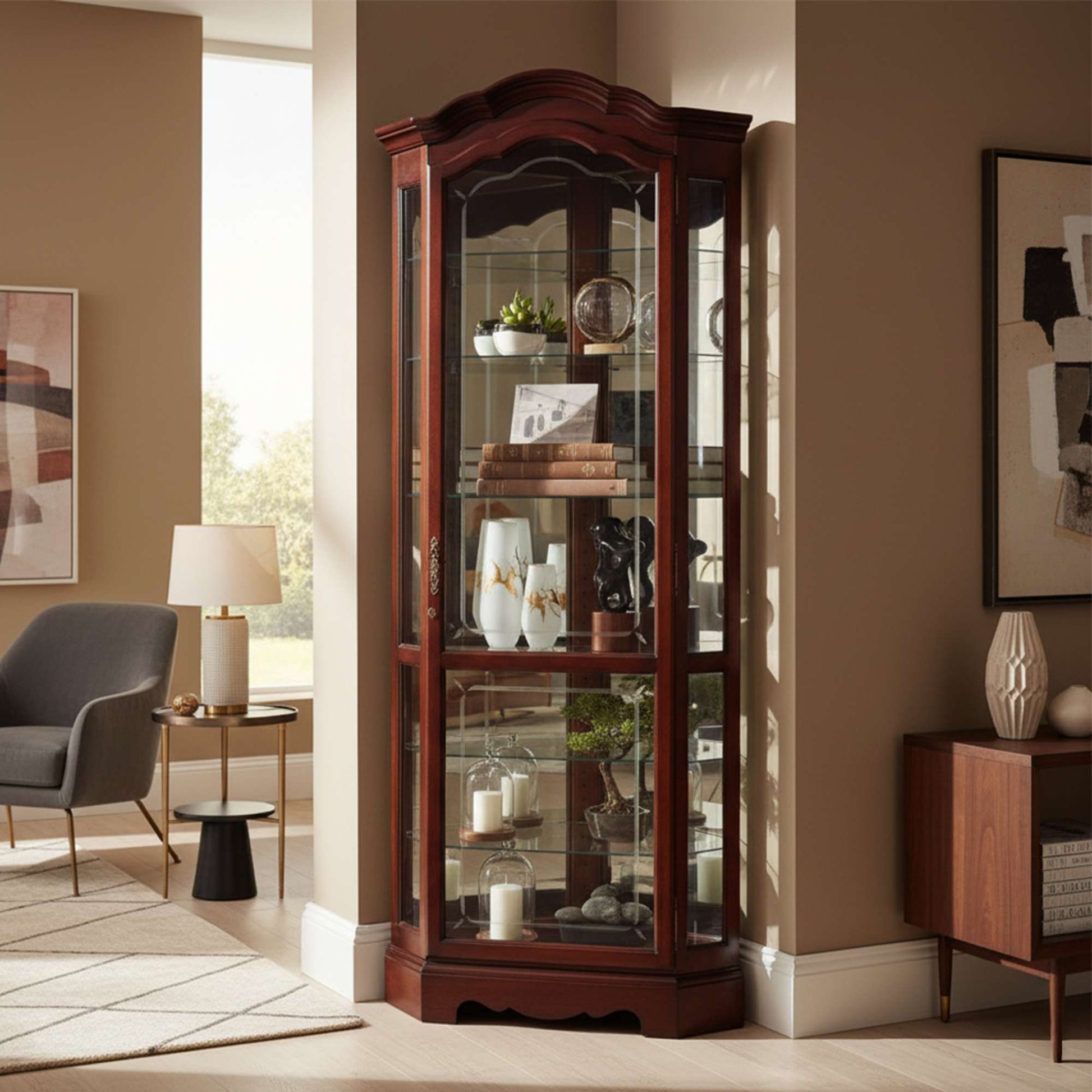 Jamestown Corner Curio Cabinet
