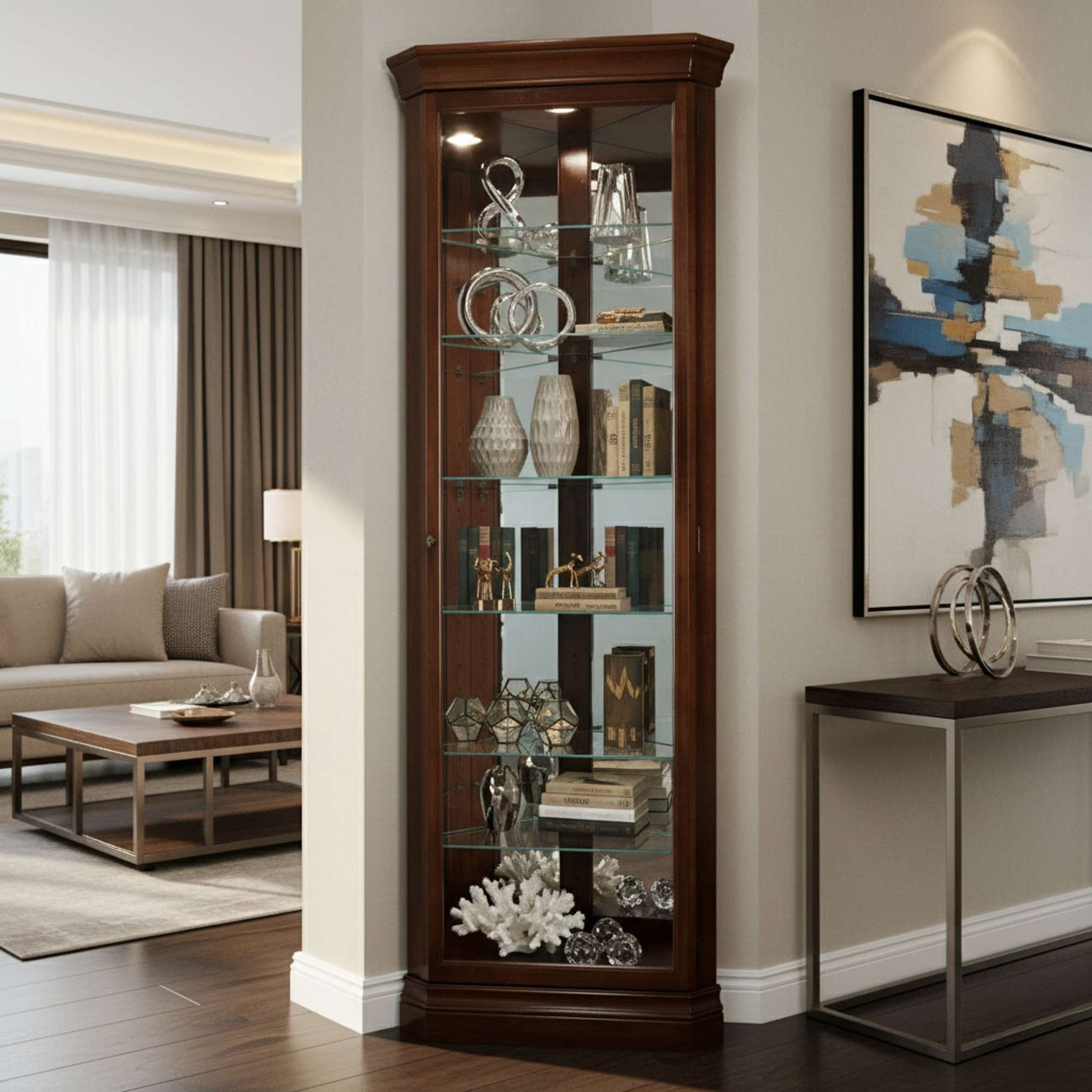 Drake Corner Curio Cabinet
