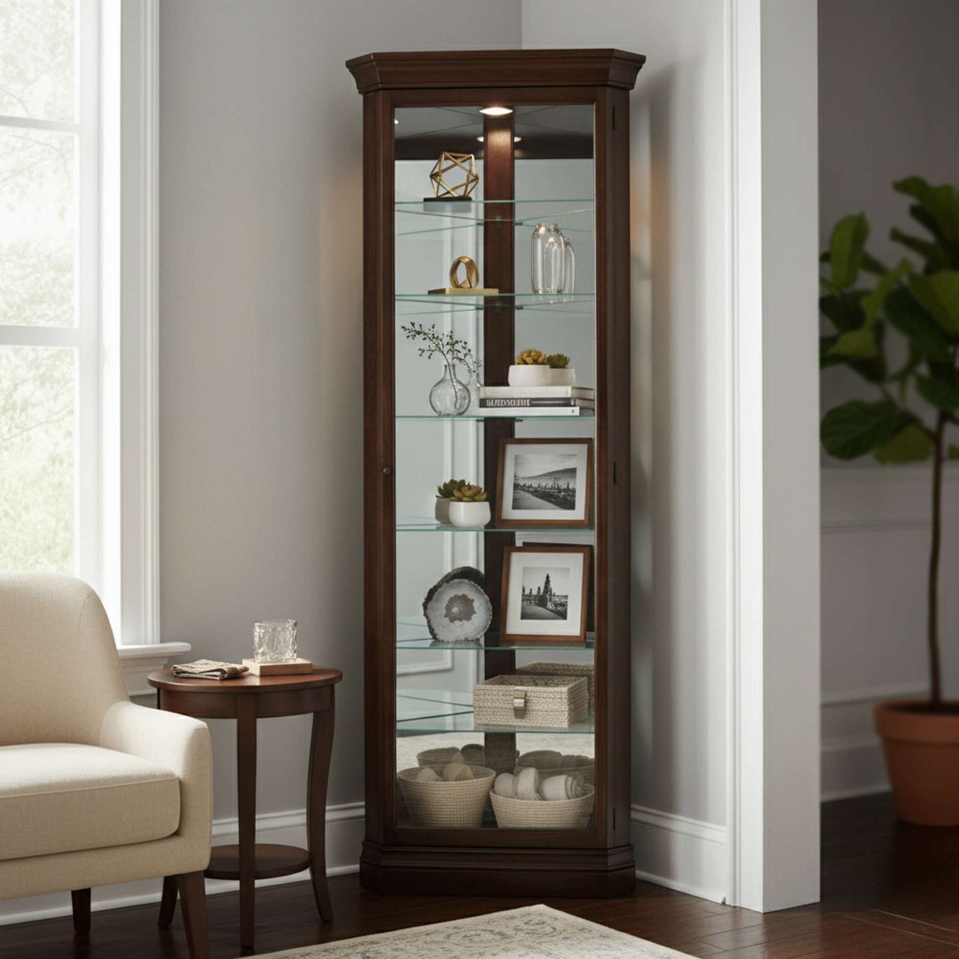 Dustin Corner Curio Cabinet