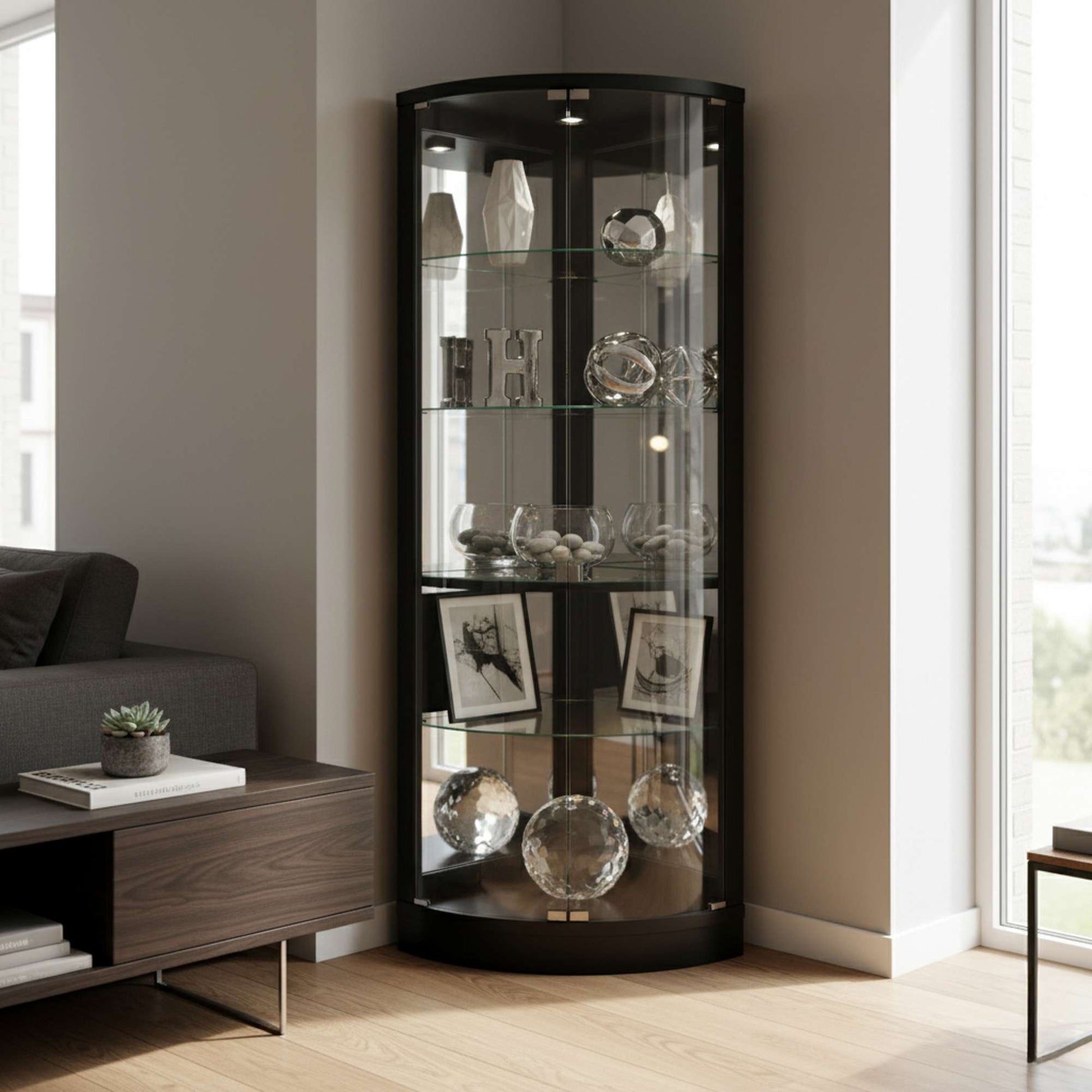 Jaime Corner Curio Cabinet