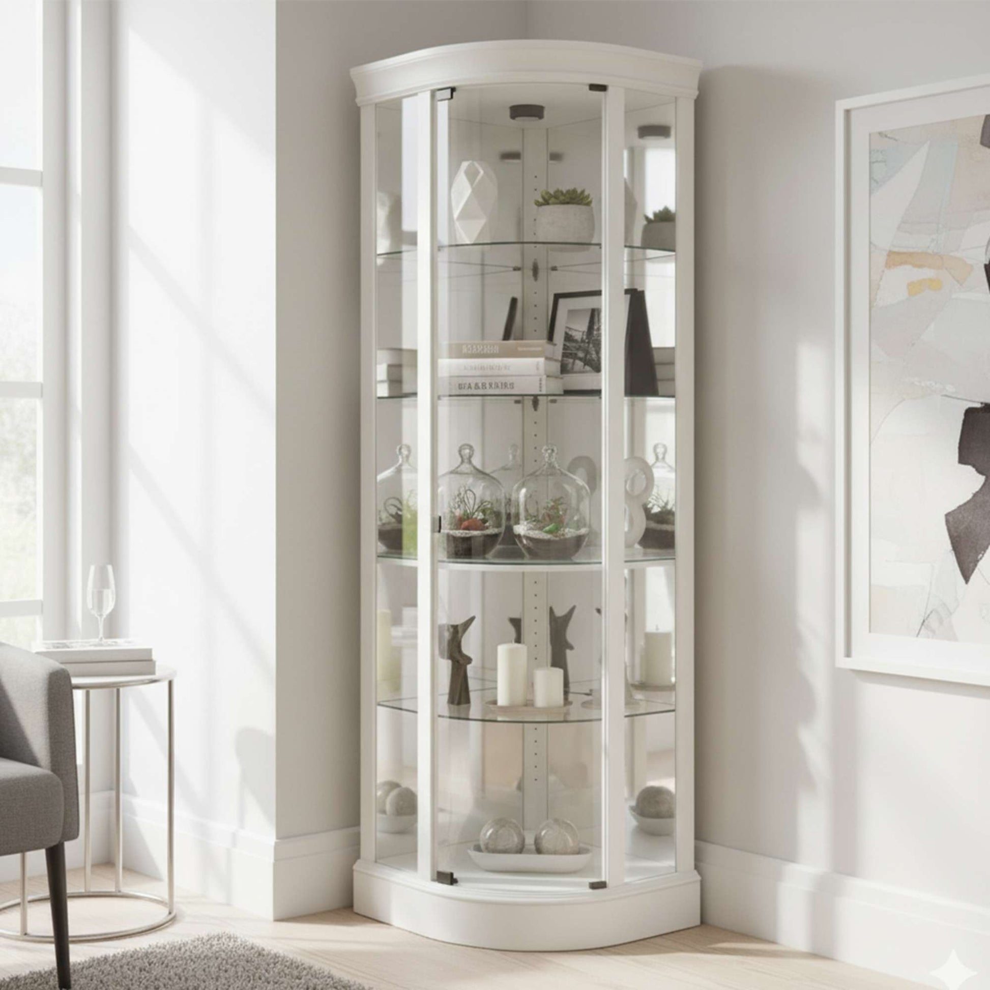 Marlowe IV Corner Curio Cabinet