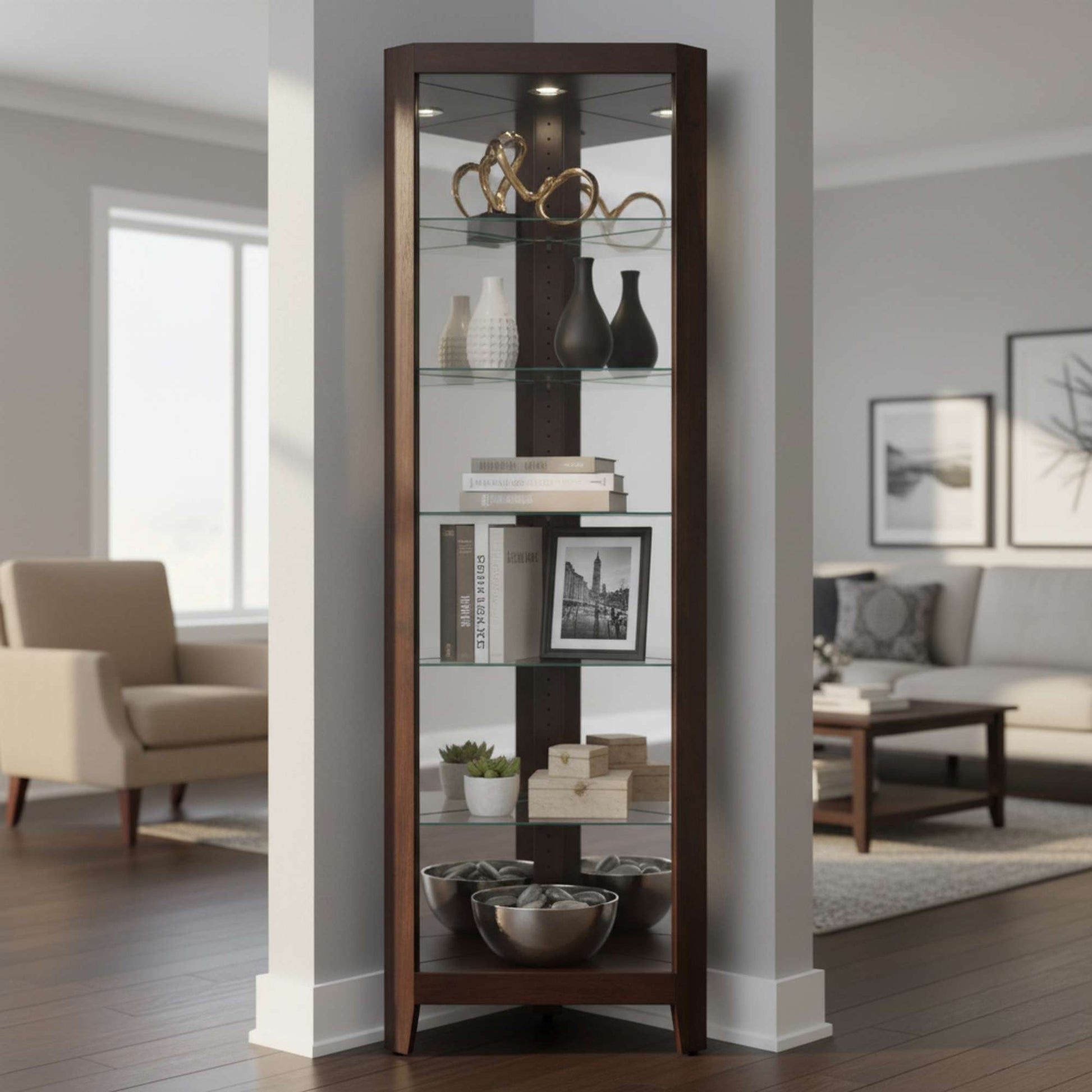 Tamsin Corner Curio Cabinet