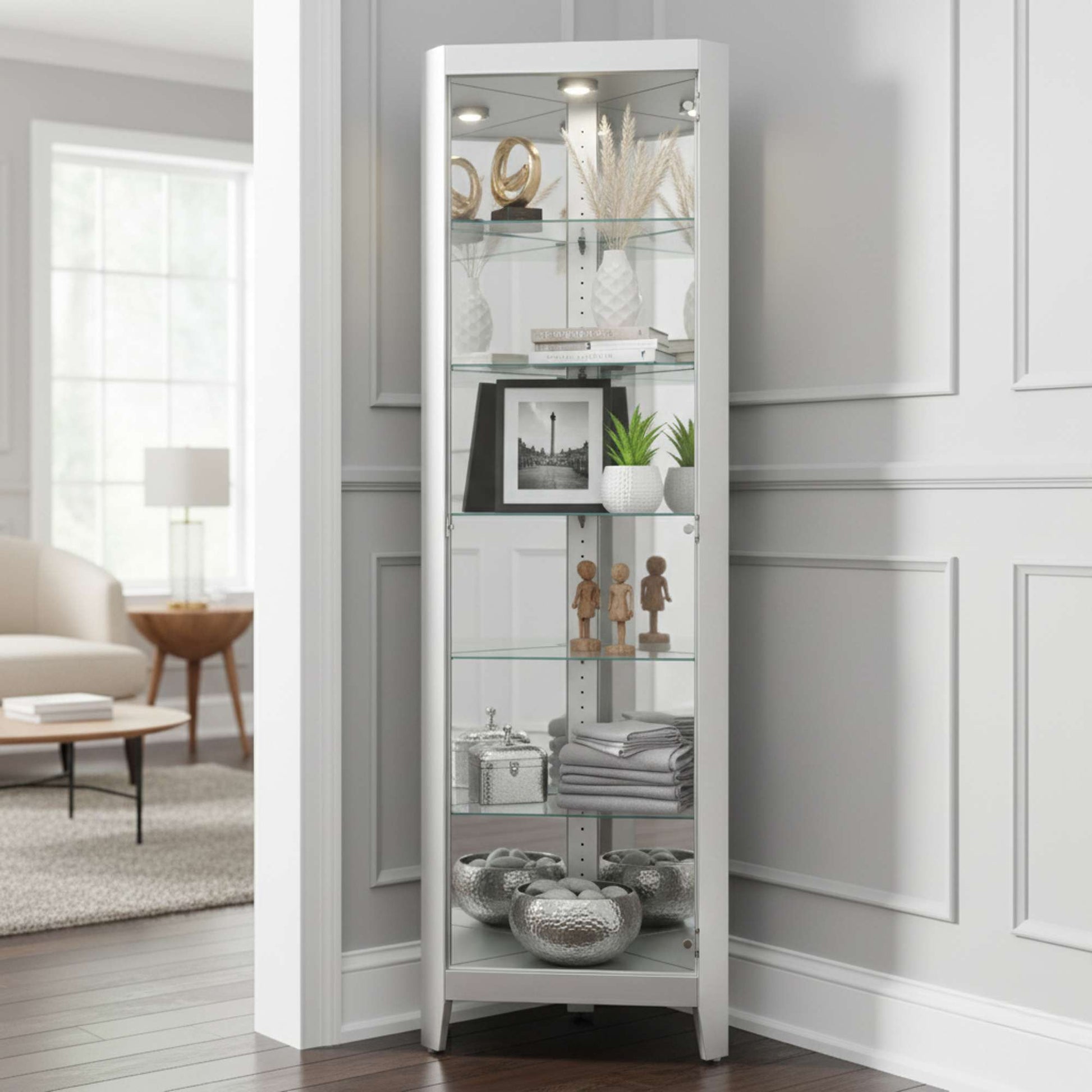 Tamsin II Corner Curio Cabinet