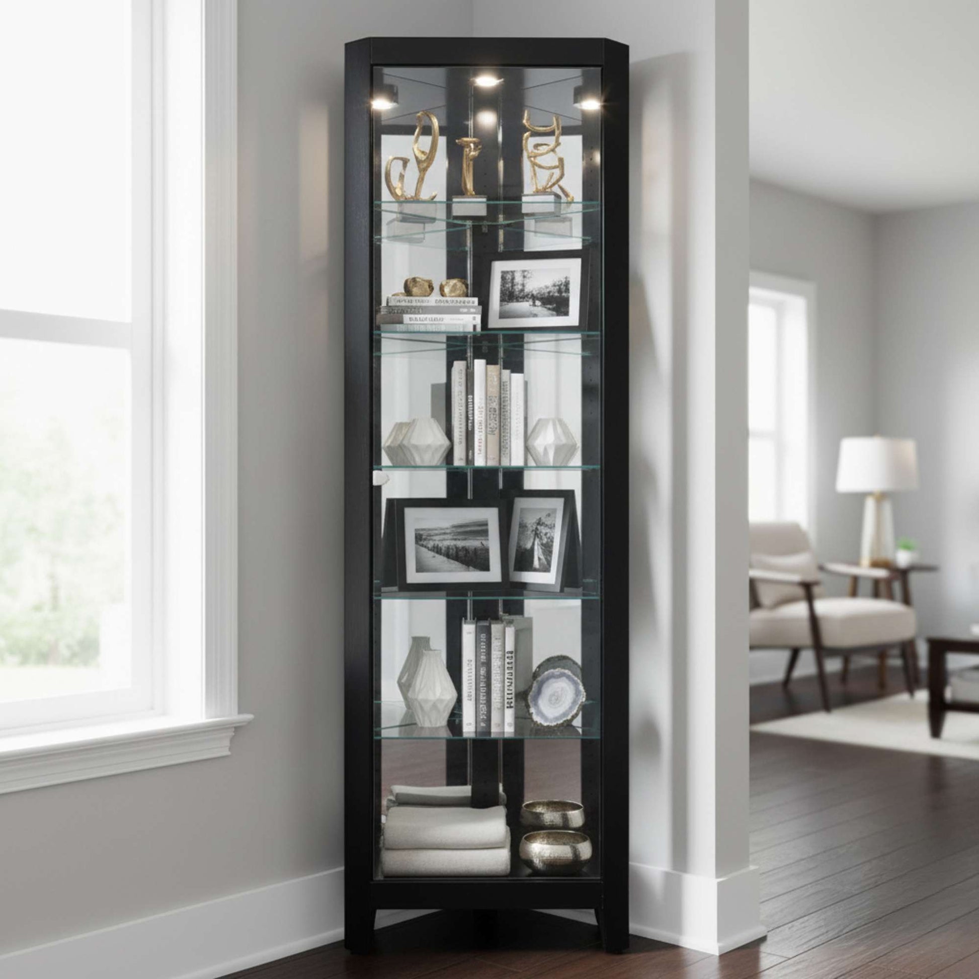Tamsin III Corner Curio Cabinet