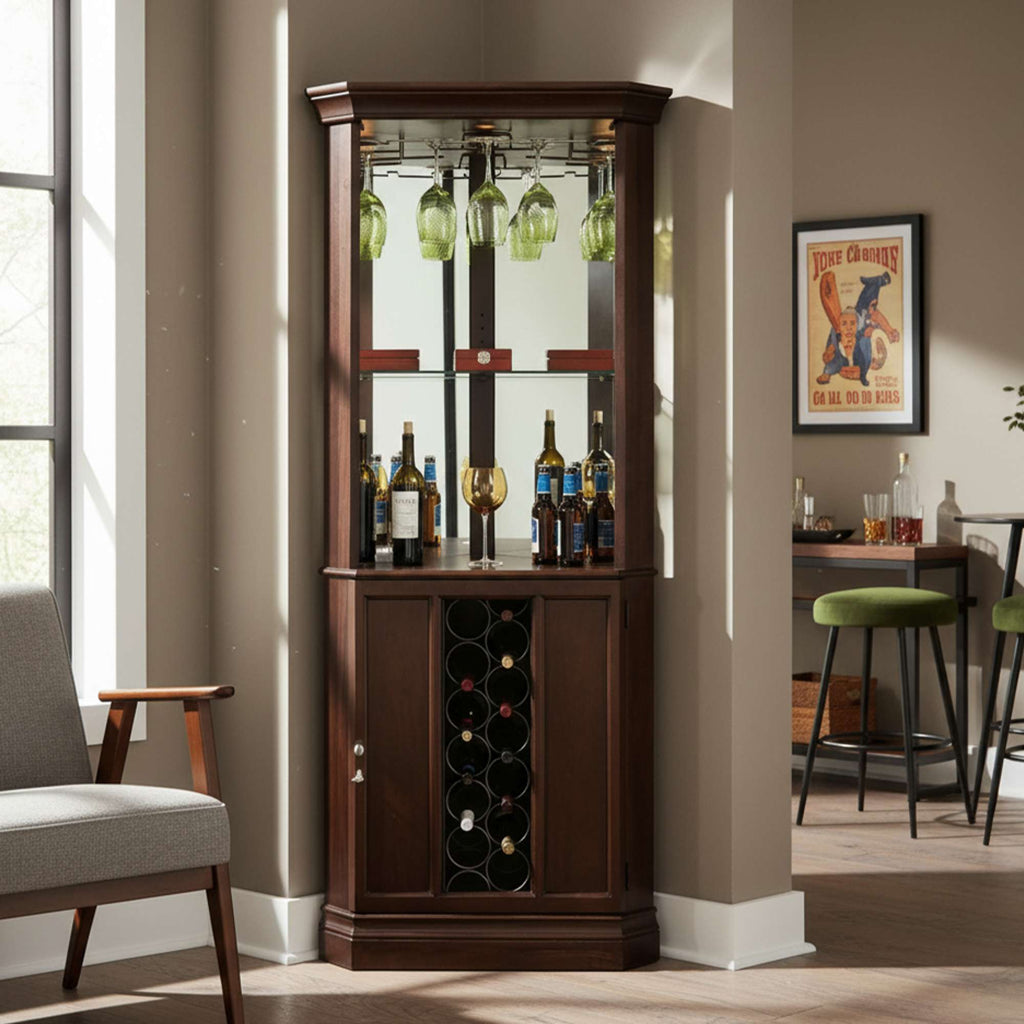 Piedmont III Corner Wine Cabinet