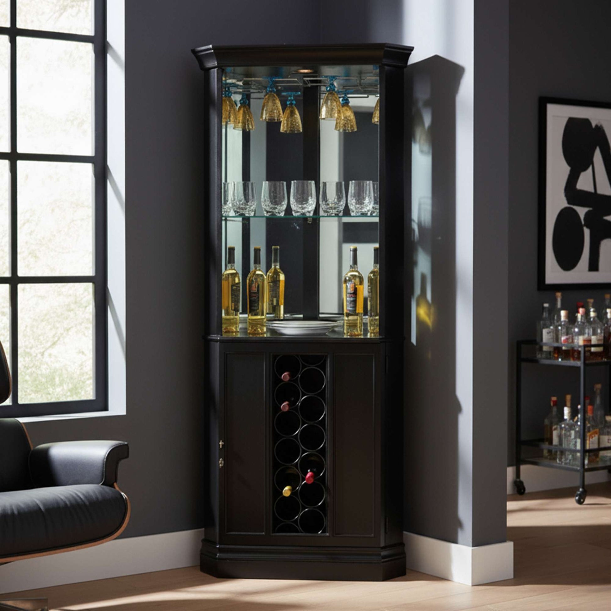 Piedmont VII Corner Wine Cabinet