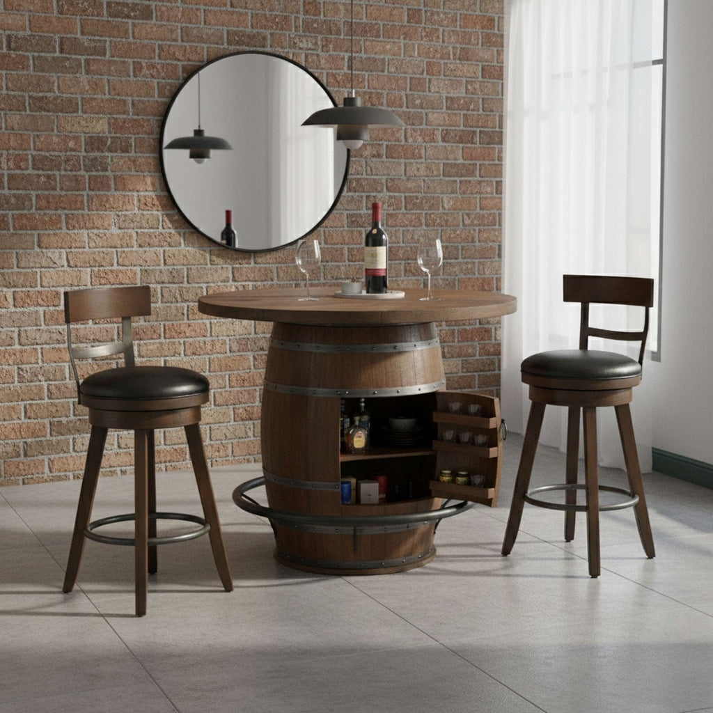 Whiskey Barrel Pub Table