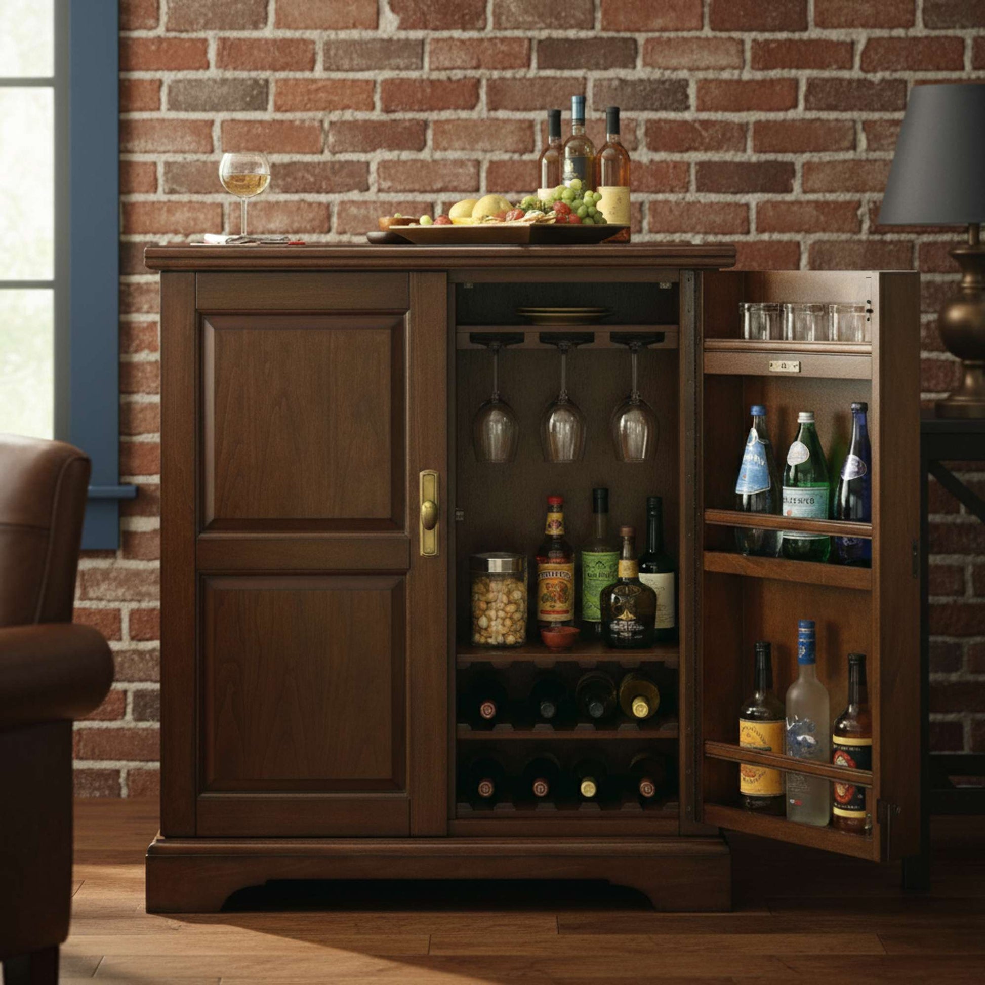 Lodi II Wine & Bar Console