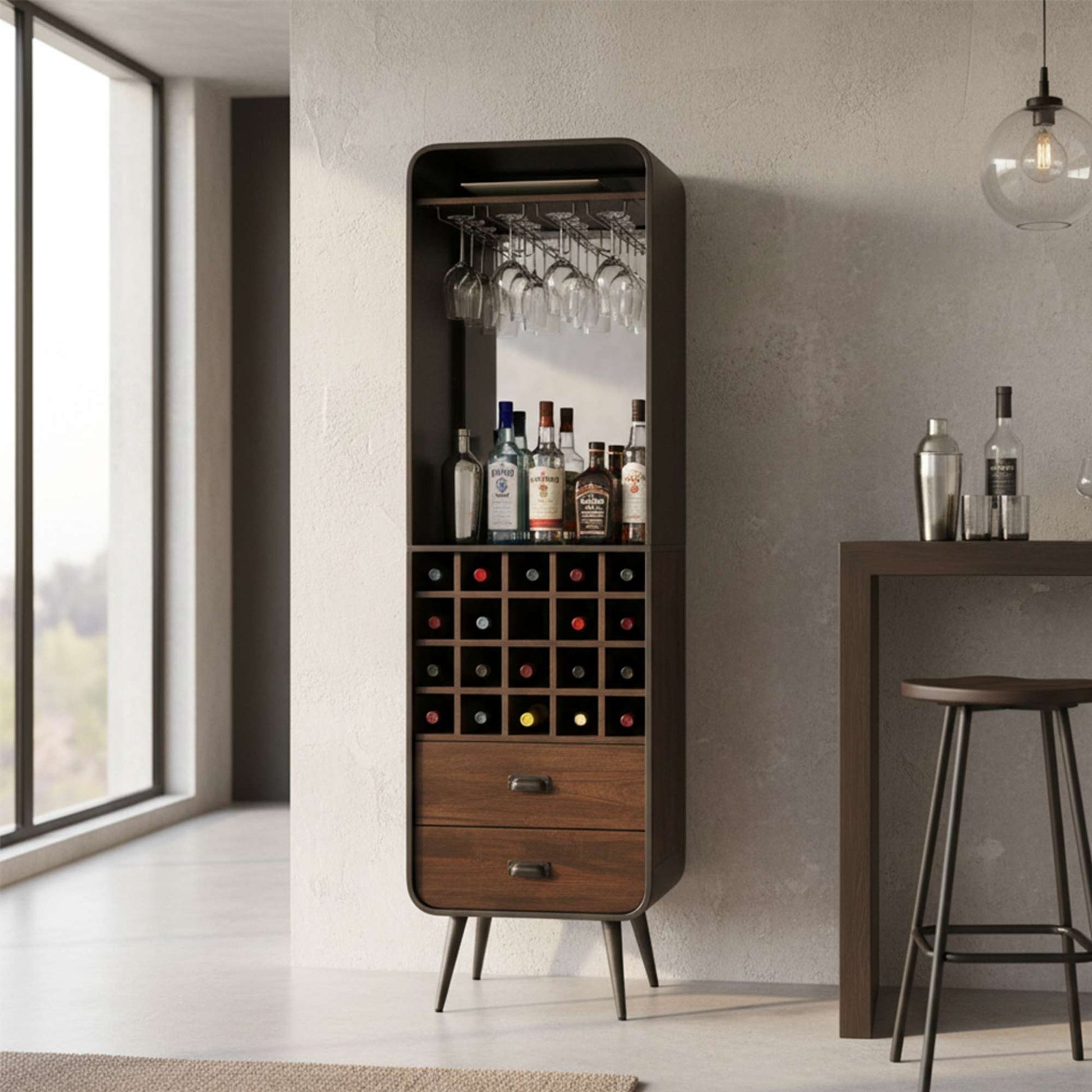 Aged Century Wine & Bar Cabinet
