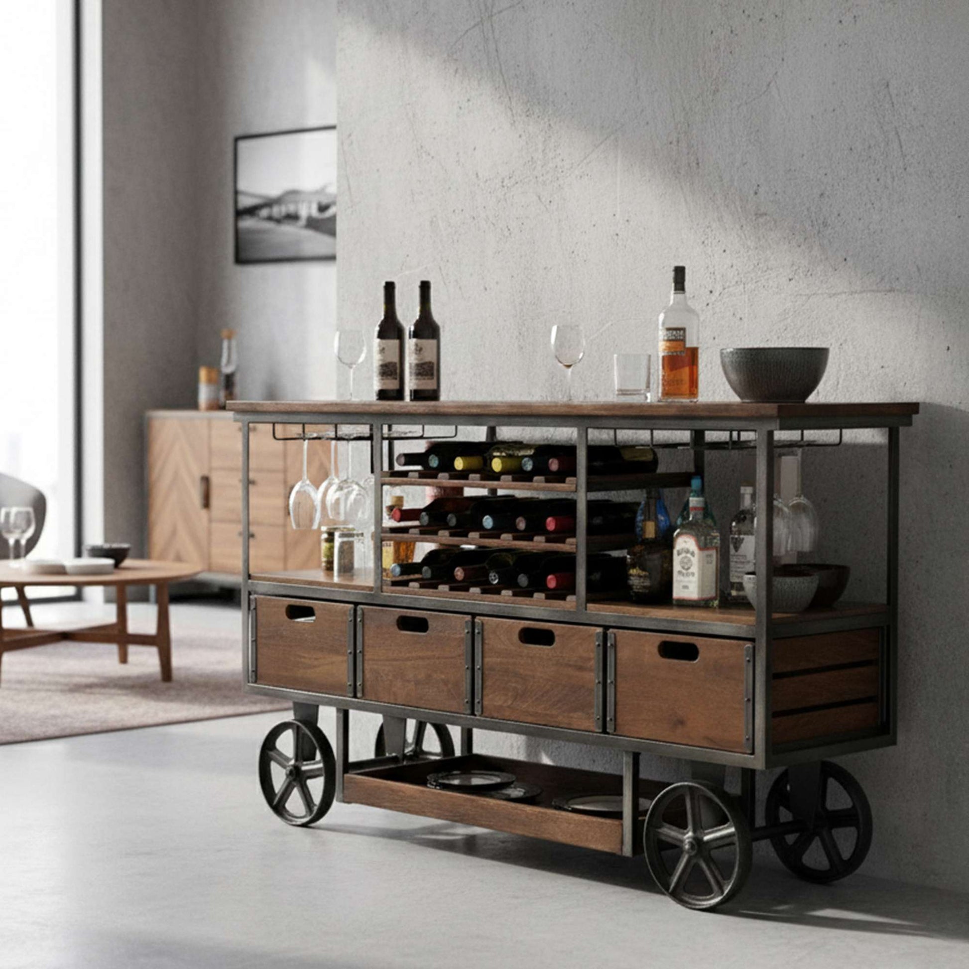 Budge Wine and Bar Cart