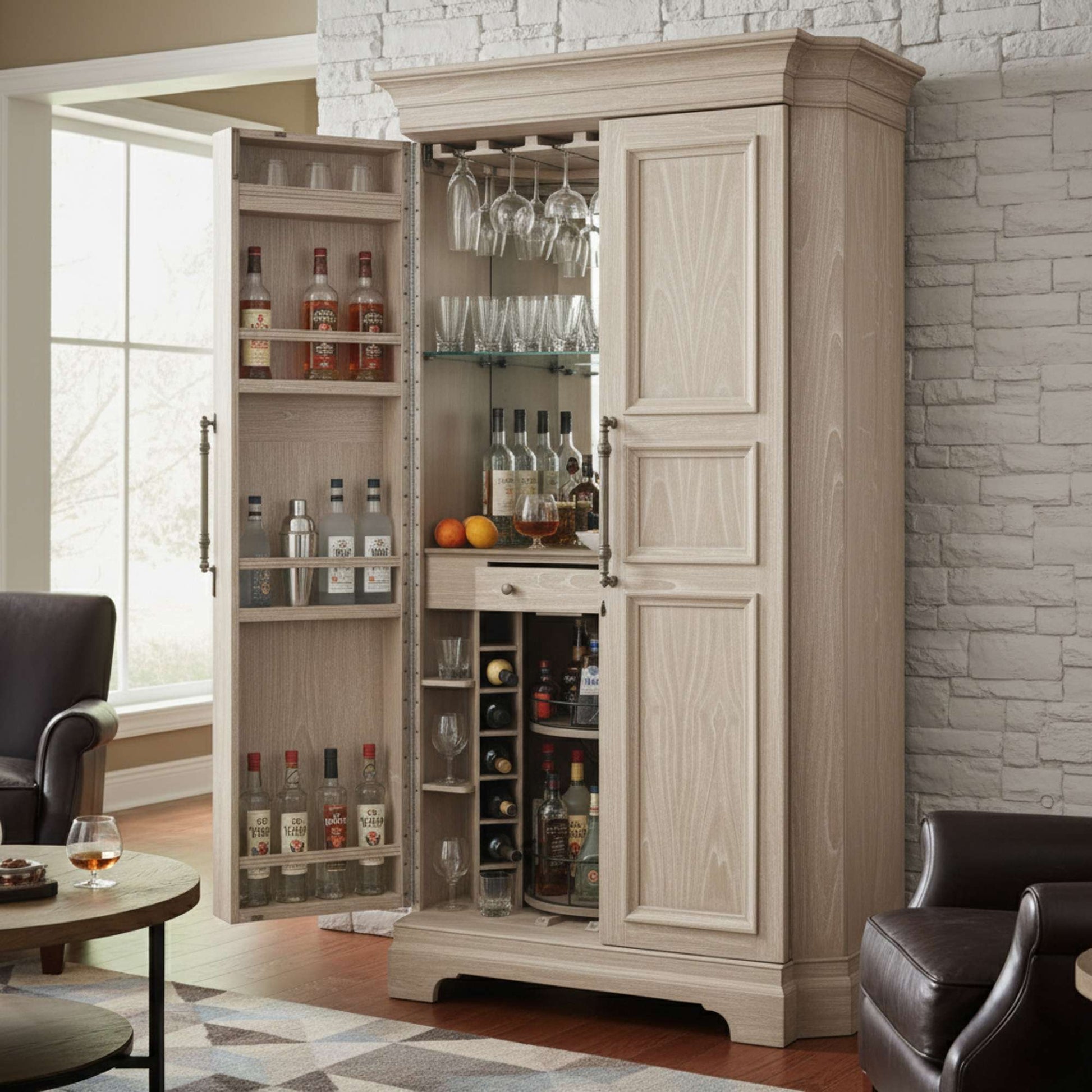 Passport Corner III Wine & Bar Cabinet