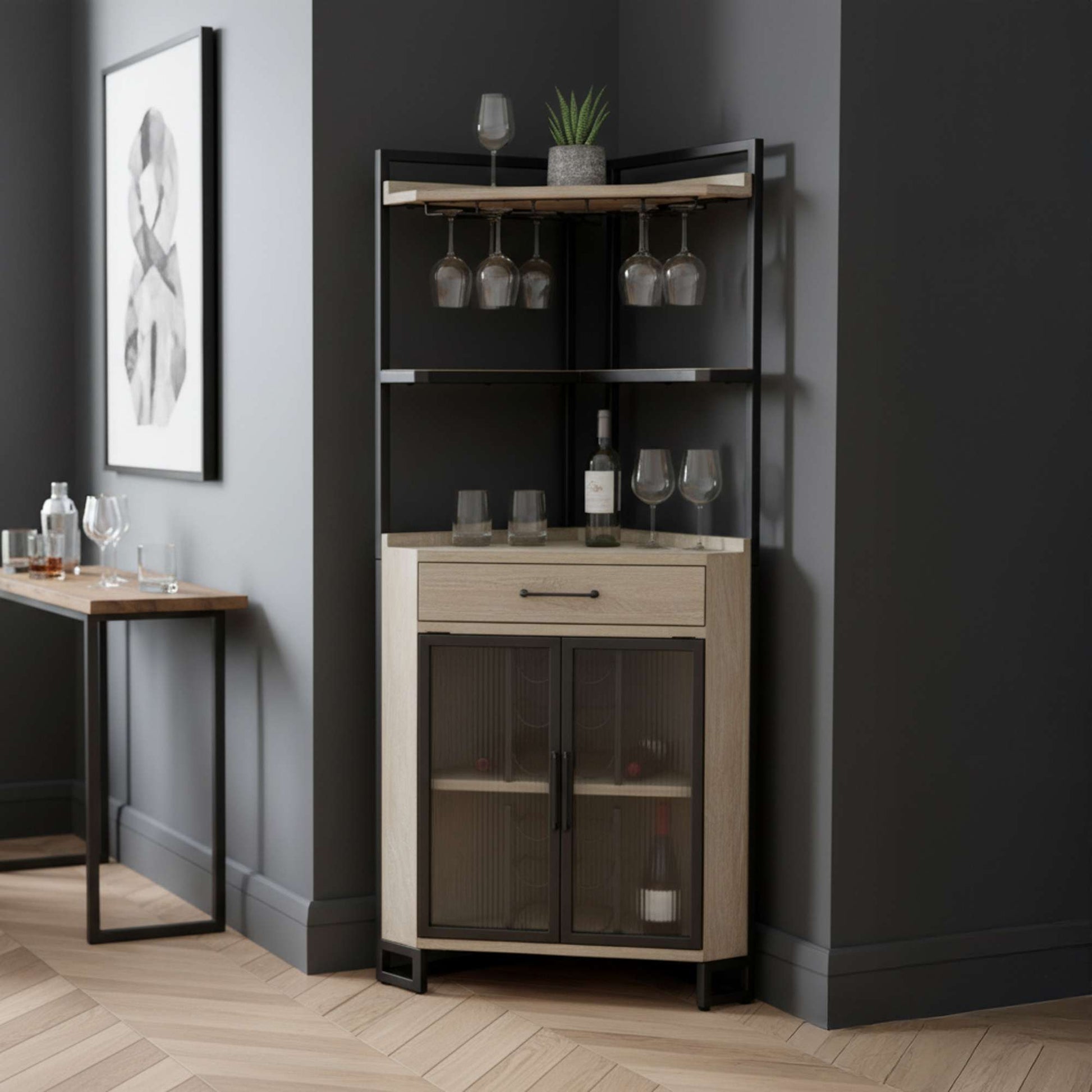 Armoire à vin et bar d'angle Studio